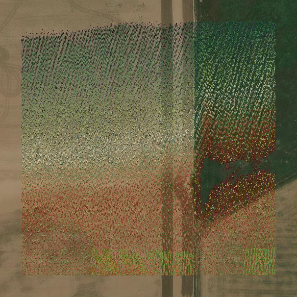 This image shows a LiDAR point cloud in Randall County created using GIS data in Equator.