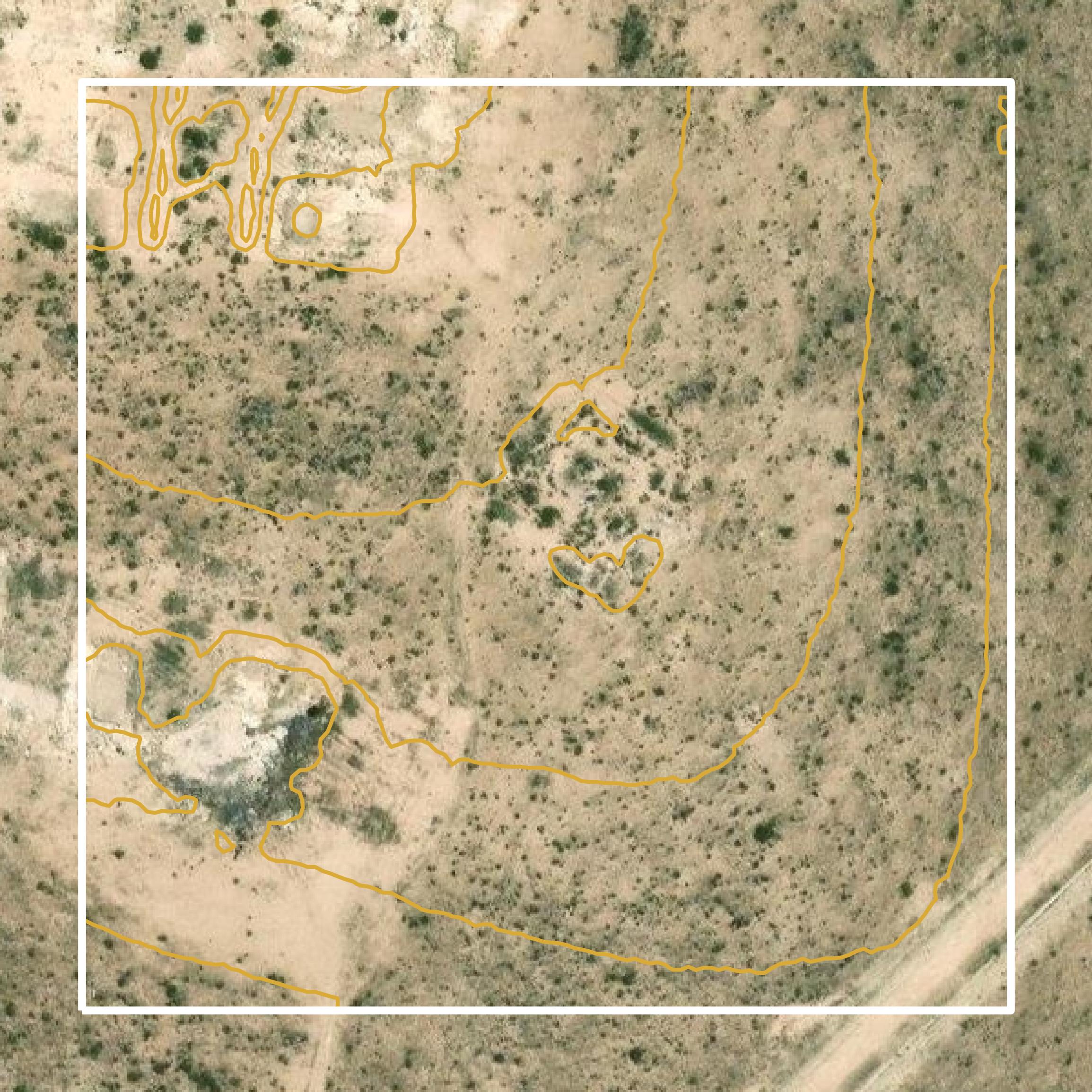 This image shows a contour map in Reagan County created using GIS data in Equator.