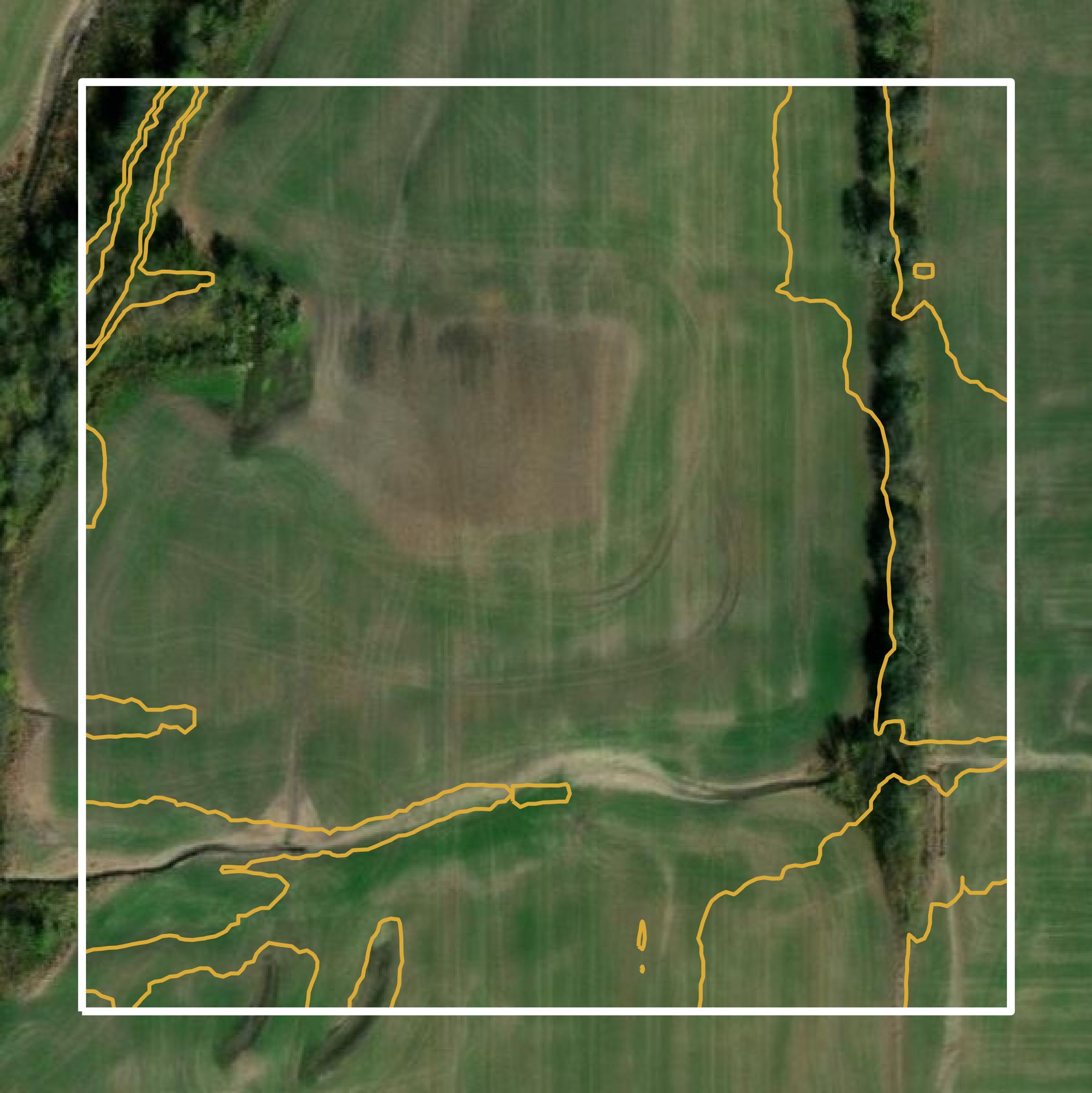 This image shows a contour map in Red River County created using GIS data in Equator.