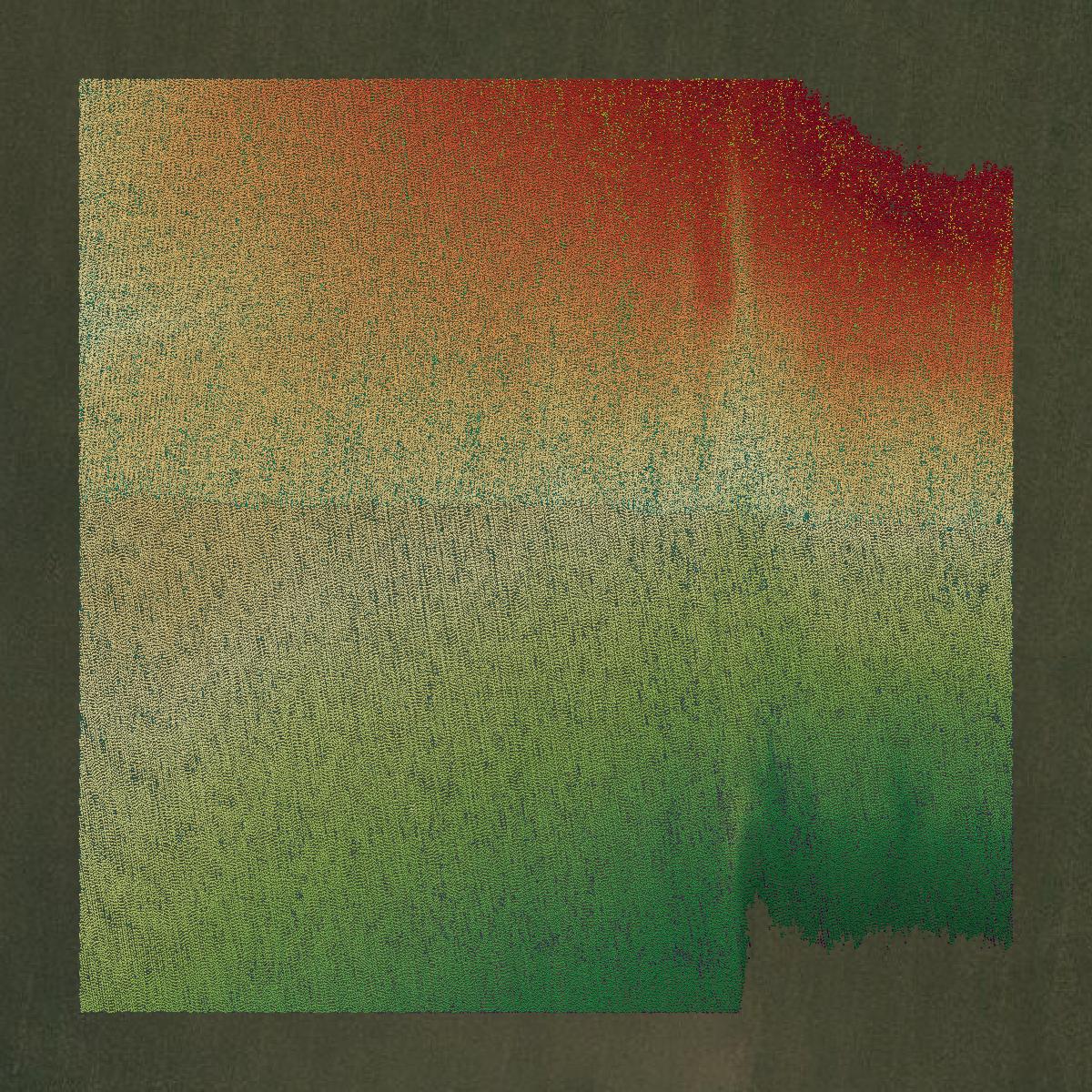 This image shows a LiDAR point cloud in Red River County created using GIS data in Equator.