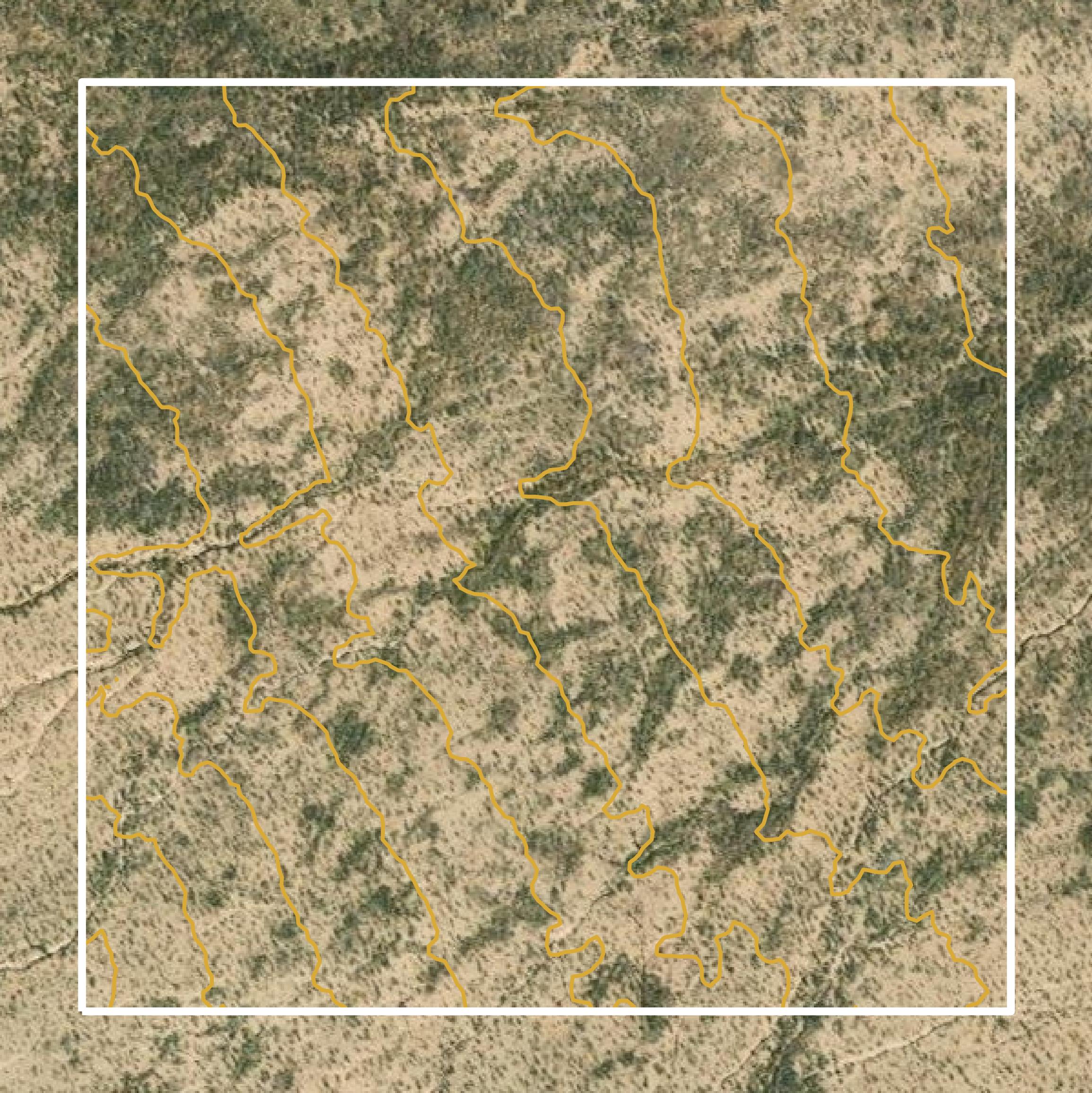 This image shows a contour map in Reeves County created using GIS data in Equator.