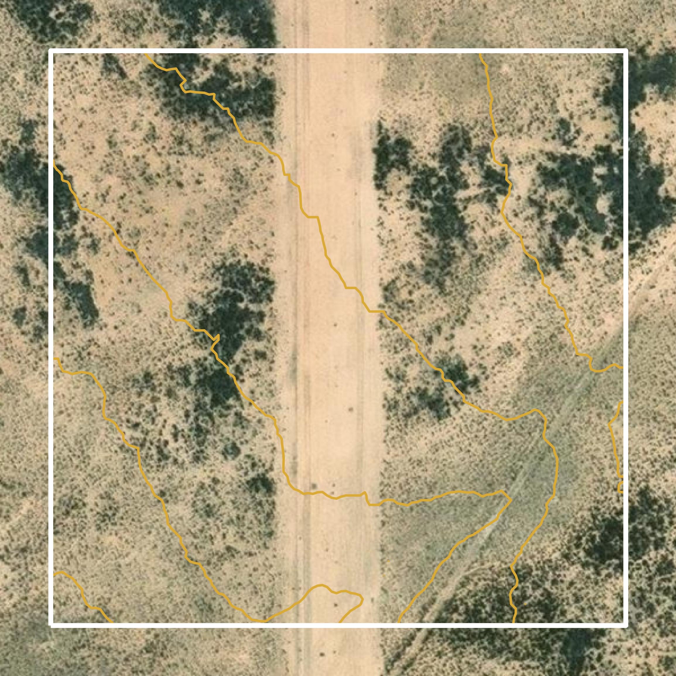 This image shows a contour map in Reeves County created using GIS data in Equator.