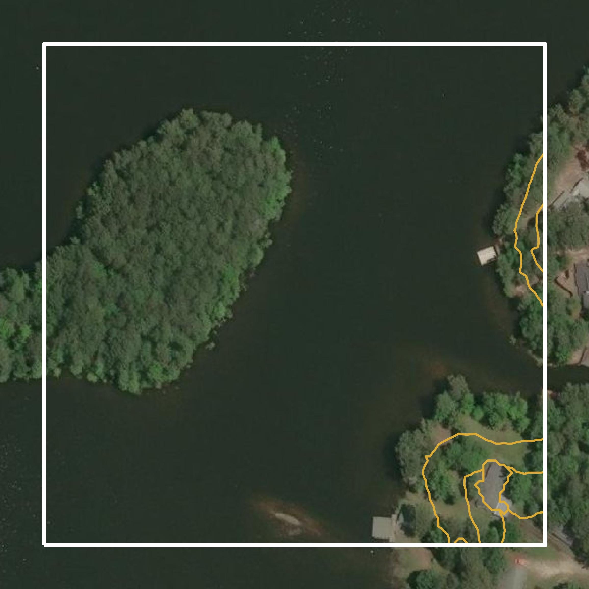 This image shows a contour map in Sabine County created using GIS data in Equator.