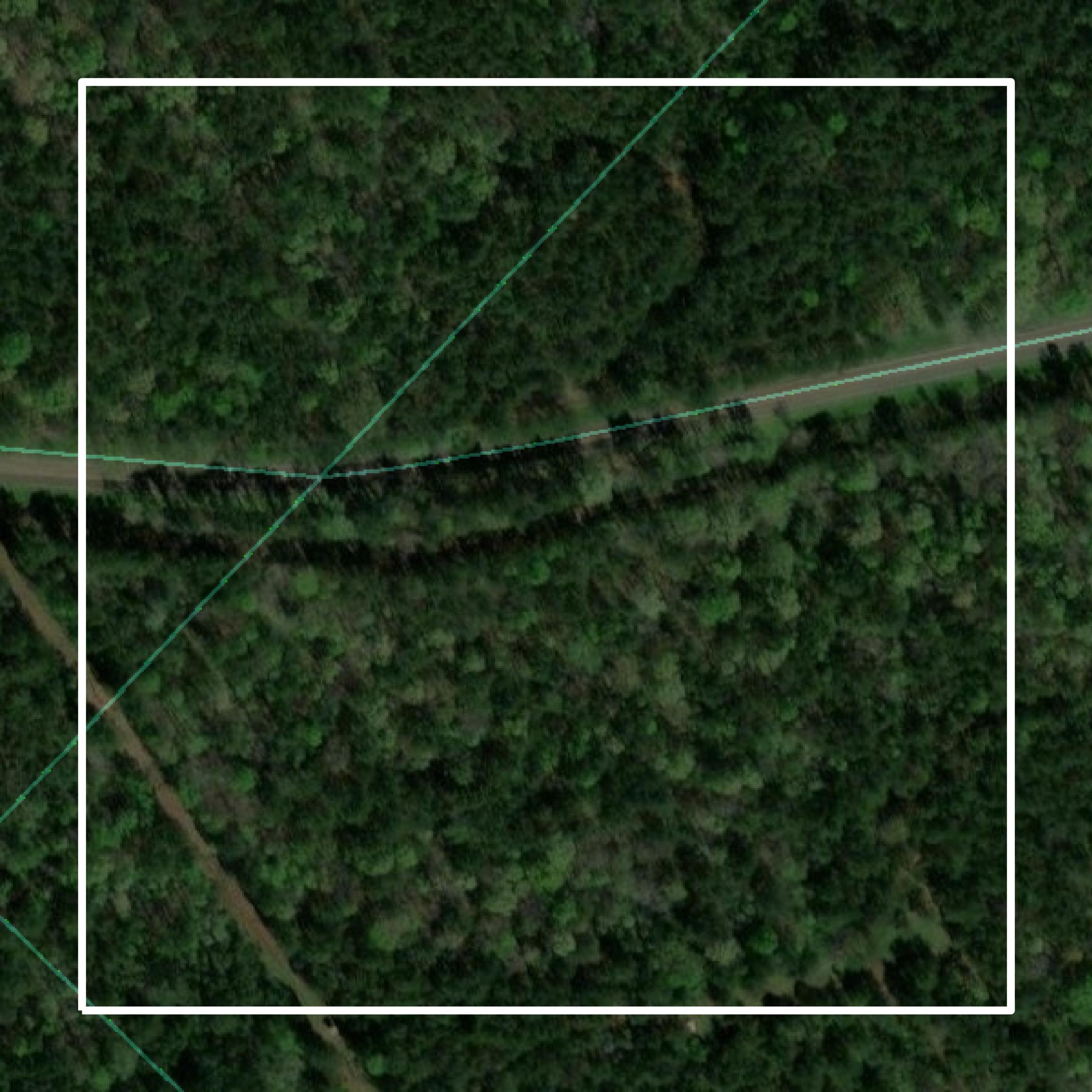 This image shows parcel and building data in Sabine County created using GIS data in Equator.