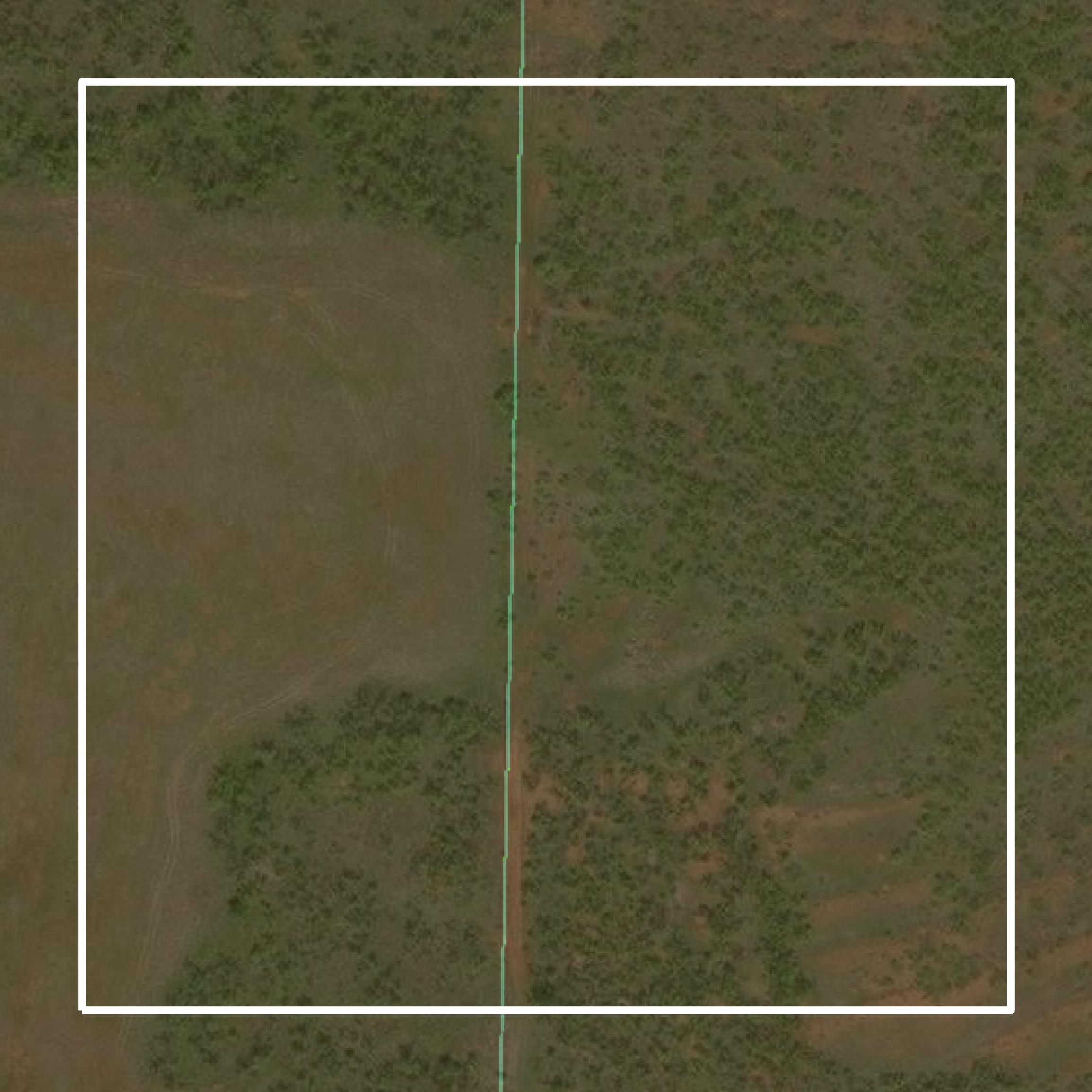 This image shows a contour map in San Saba County created using GIS data in Equator.