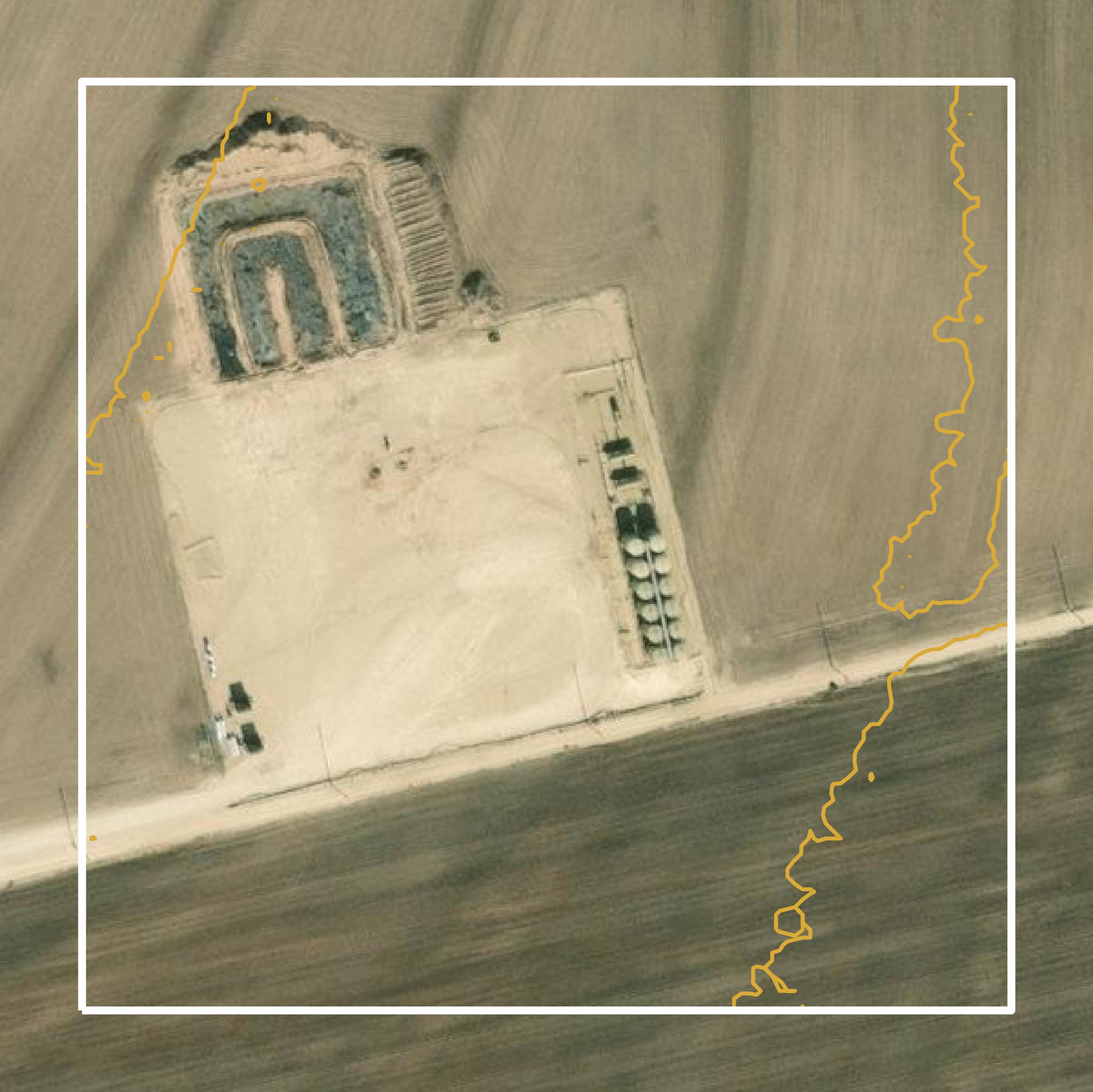 This image shows a contour map in Scurry County created using GIS data in Equator.