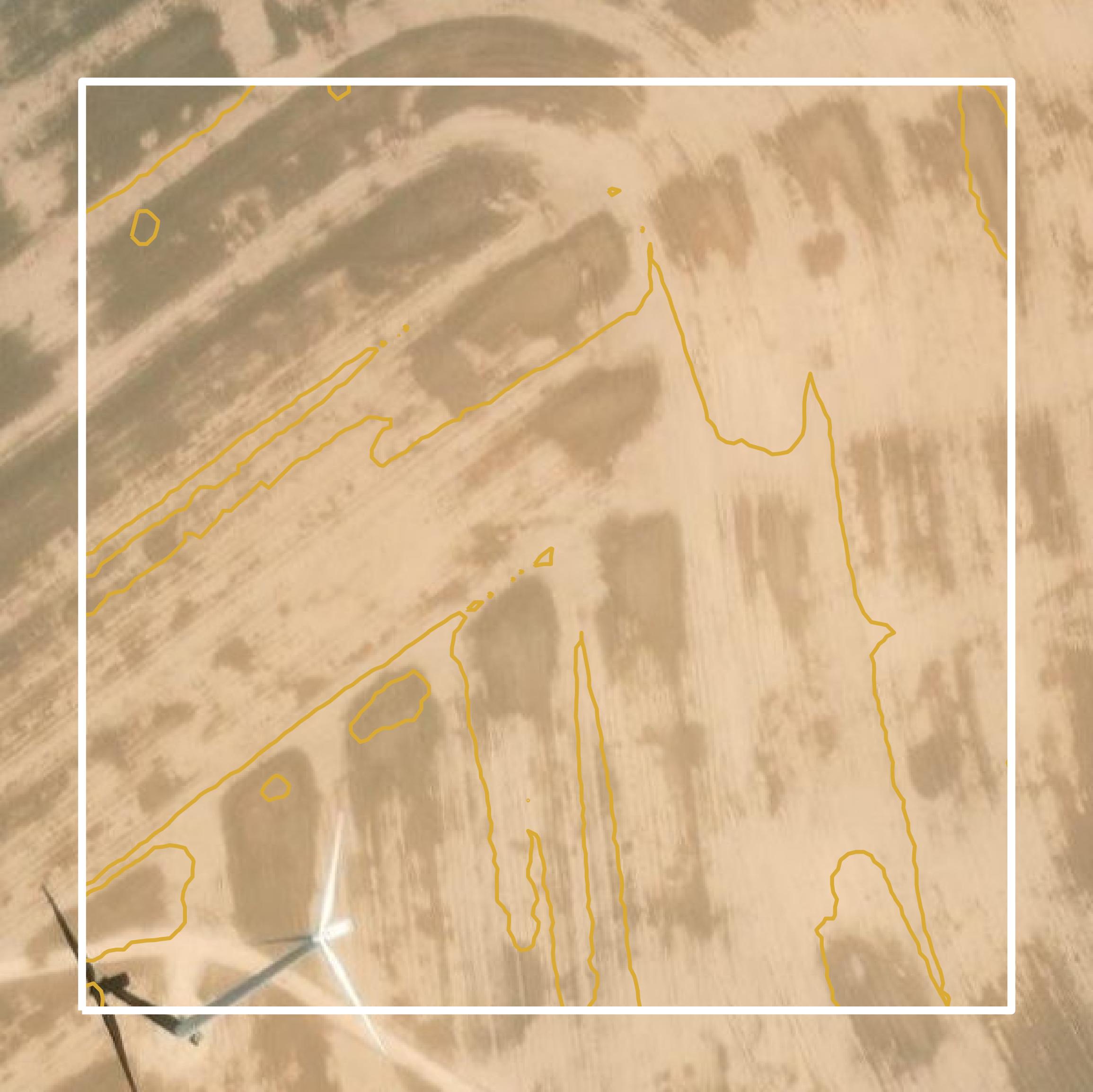 This image shows a contour map in Scurry County created using GIS data in Equator.