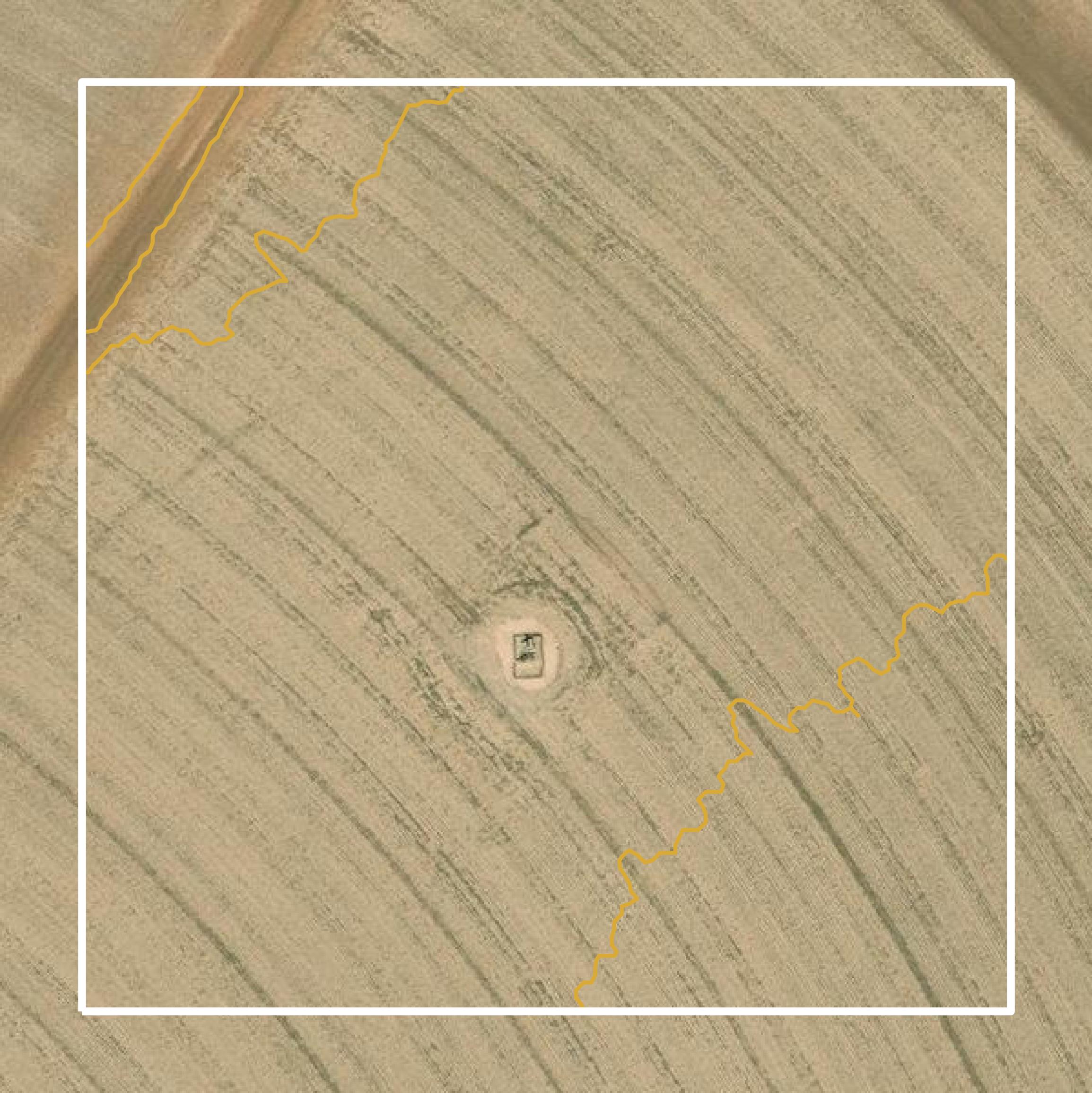 This image shows a contour map in Sherman County created using GIS data in Equator.