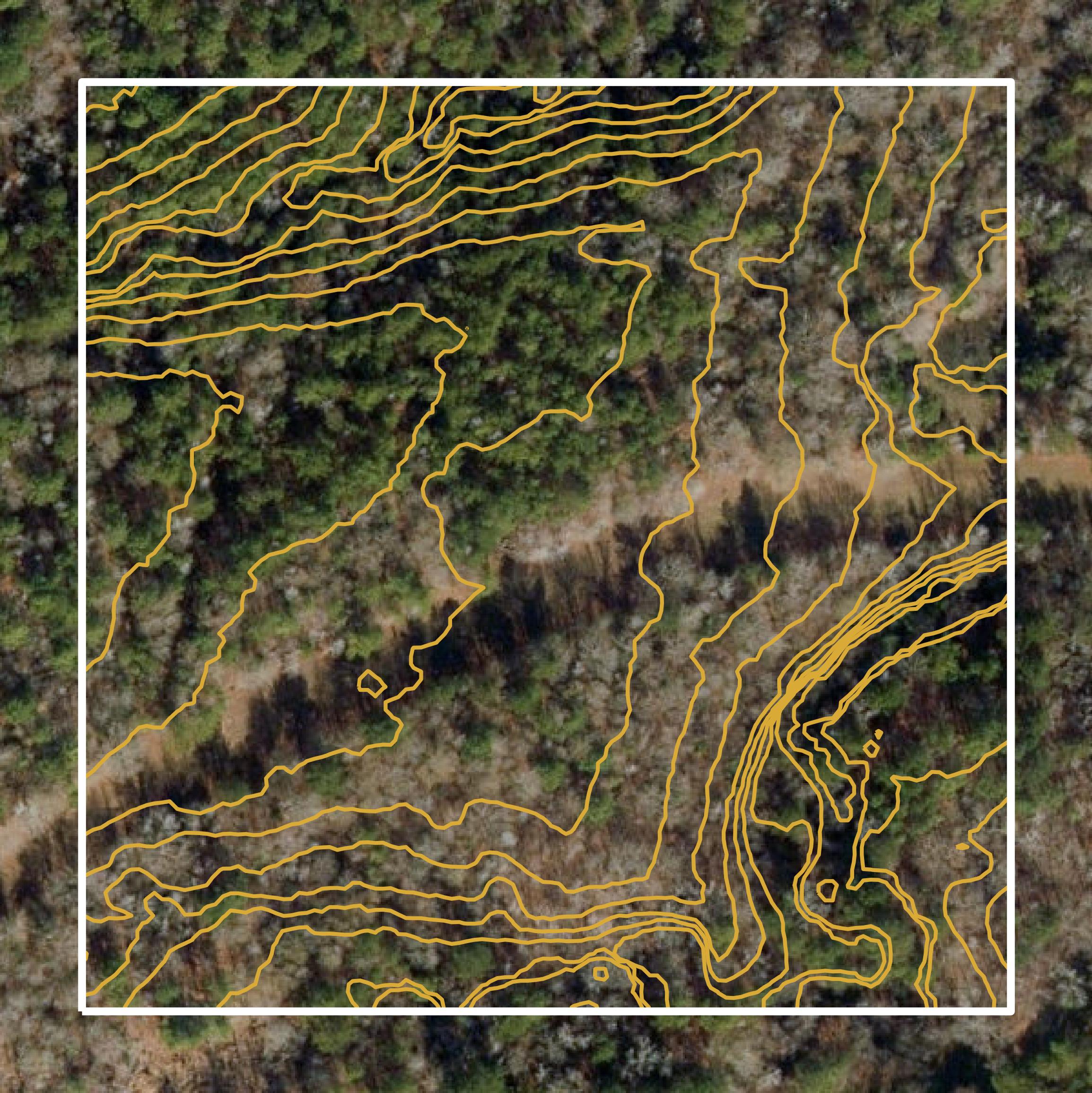 This image shows a contour map in Smith County created using GIS data in Equator.