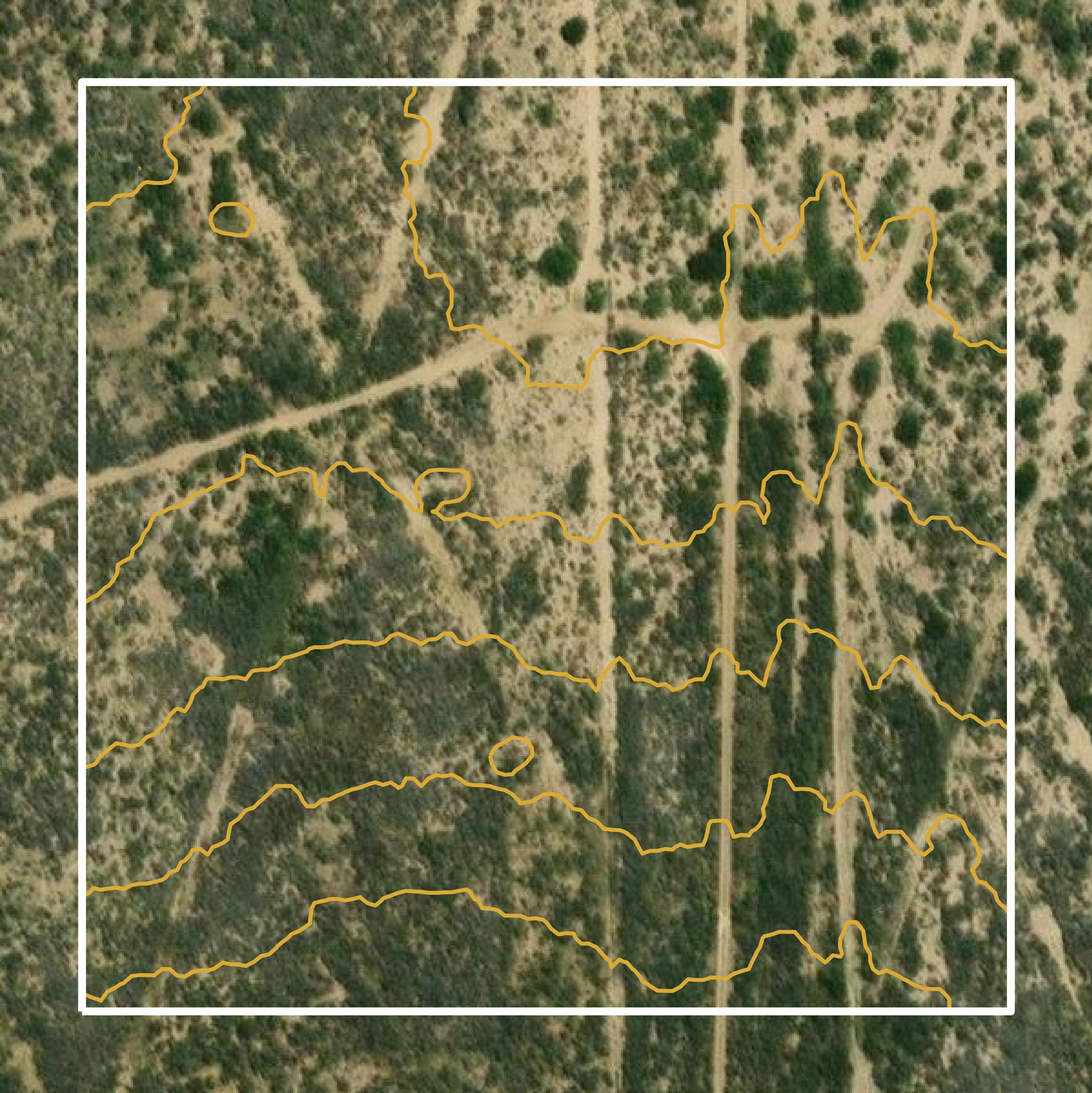 This image shows a contour map in Starr County created using GIS data in Equator.