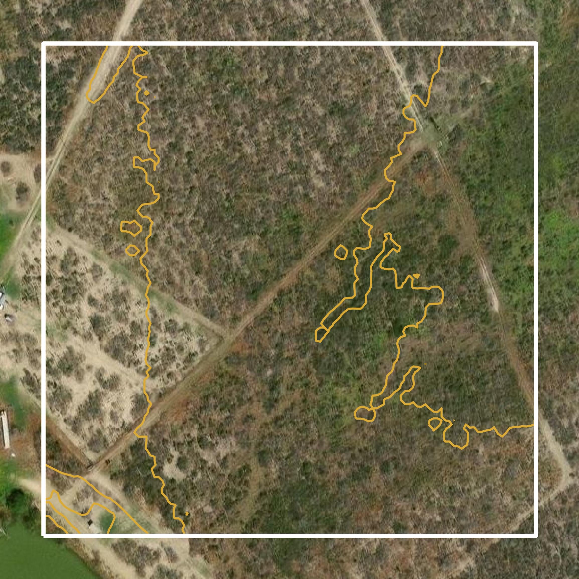 This image shows a contour map in Starr County created using GIS data in Equator.