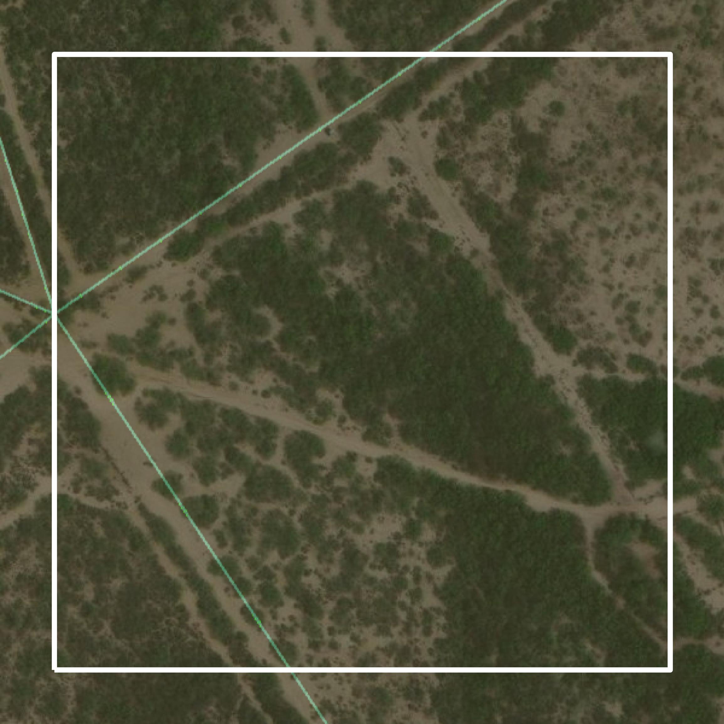 This image shows parcel and building data in Starr County created using GIS data in Equator.