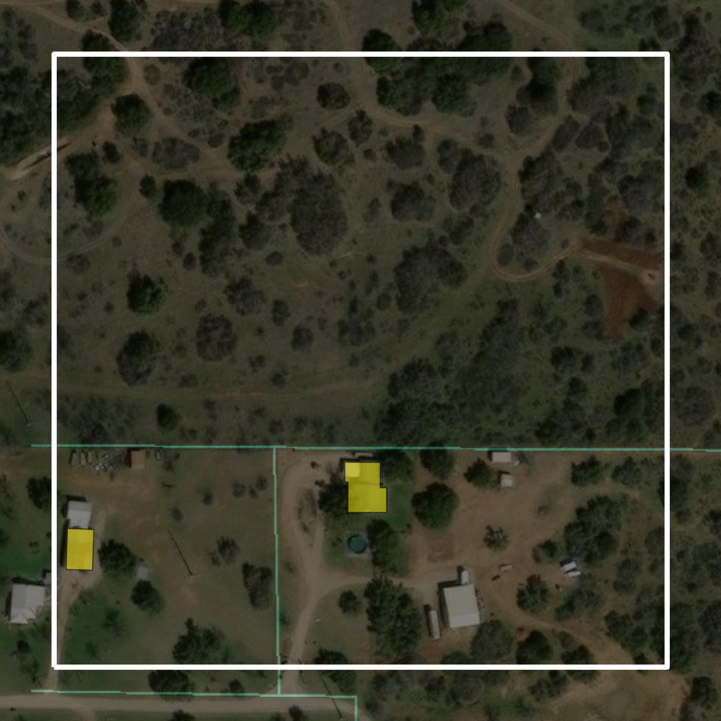This image shows parcel and building data in Stephens County created using GIS data in Equator.