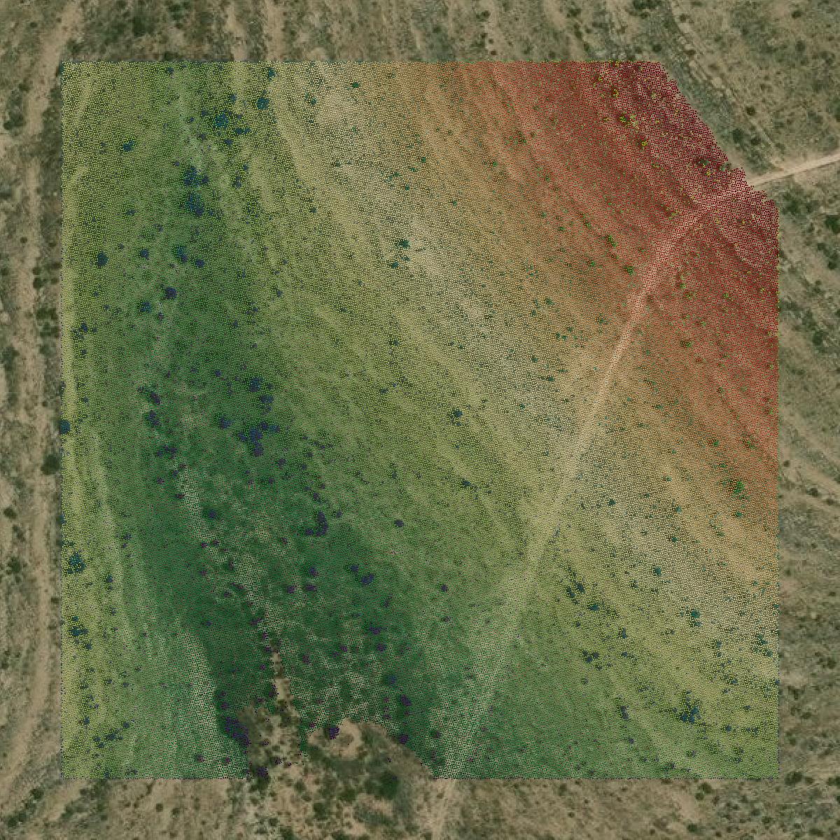 This image shows a LiDAR point cloud in Sterling County created using GIS data in Equator.