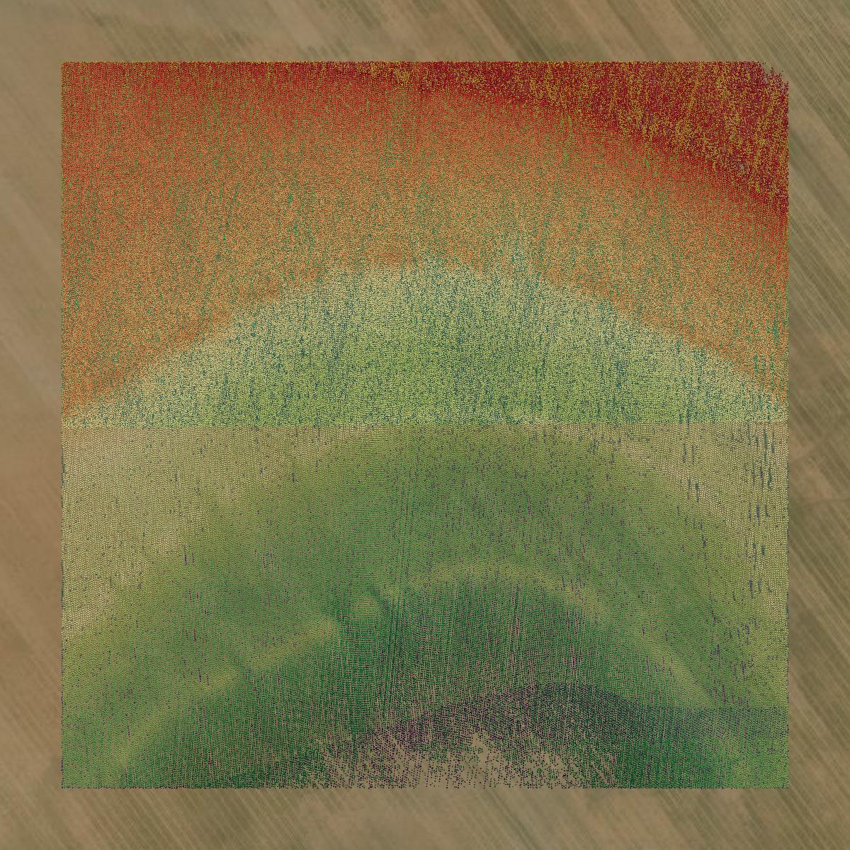 This image shows a LiDAR point cloud in Stonewall County created using GIS data in Equator.