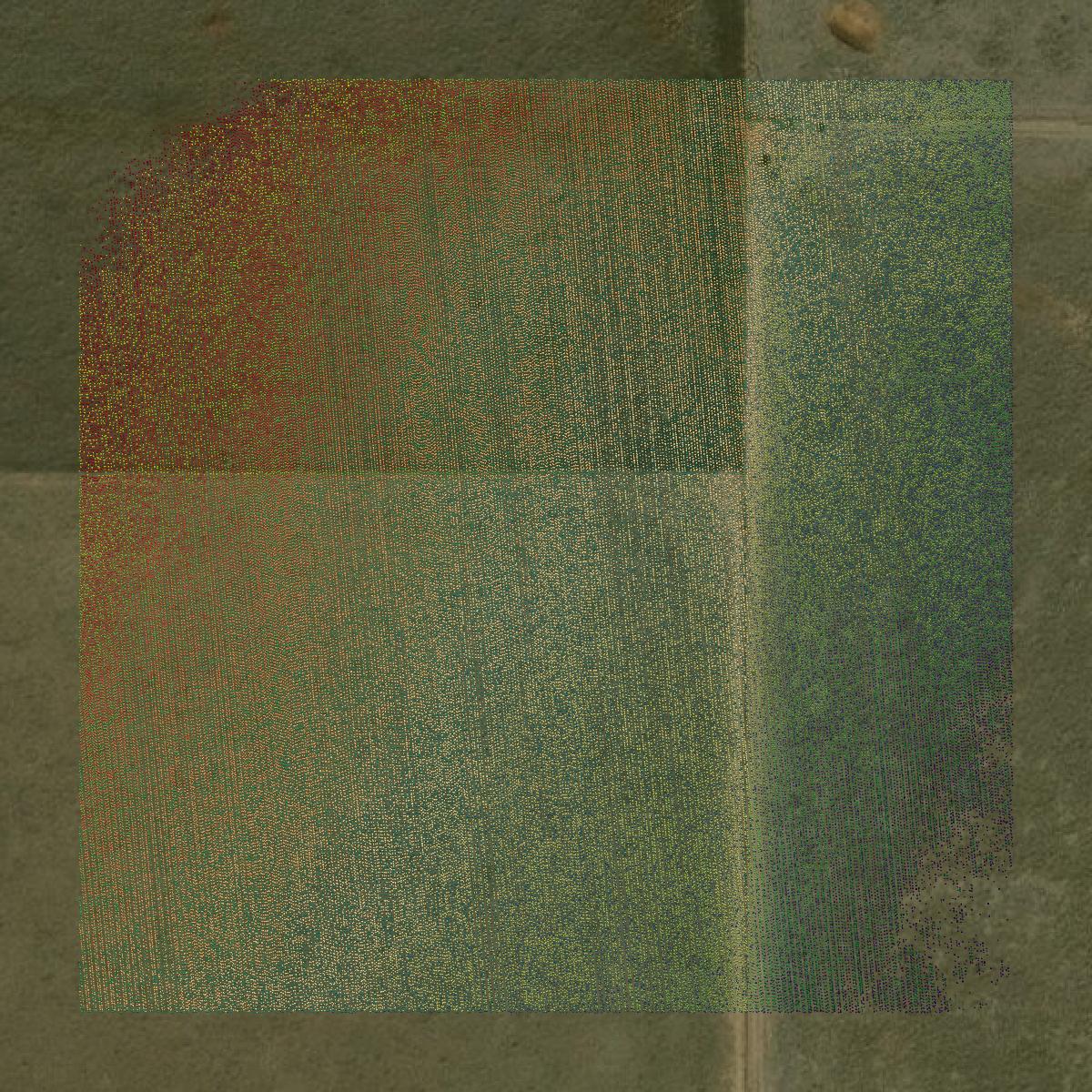 This image shows a LiDAR point cloud in Swisher County created using GIS data in Equator.