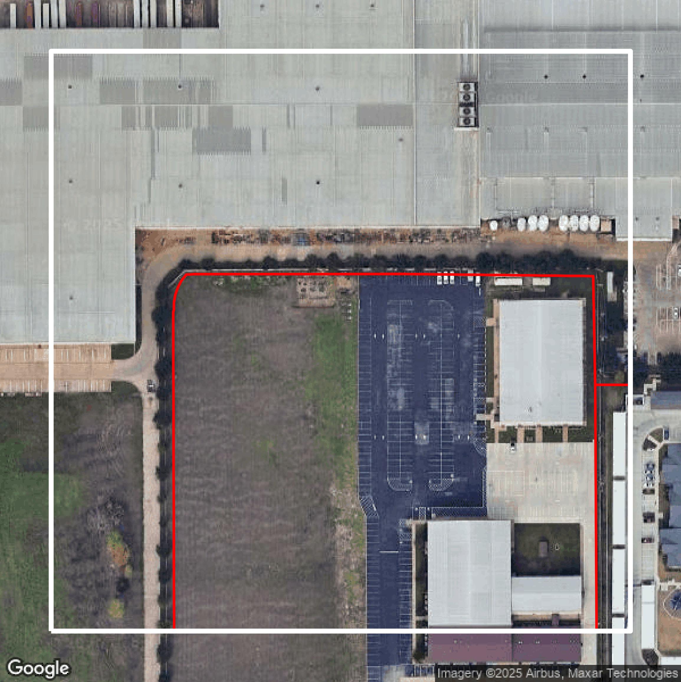 This image shows parcel and building data in Tarrant County created using GIS data in Equator.