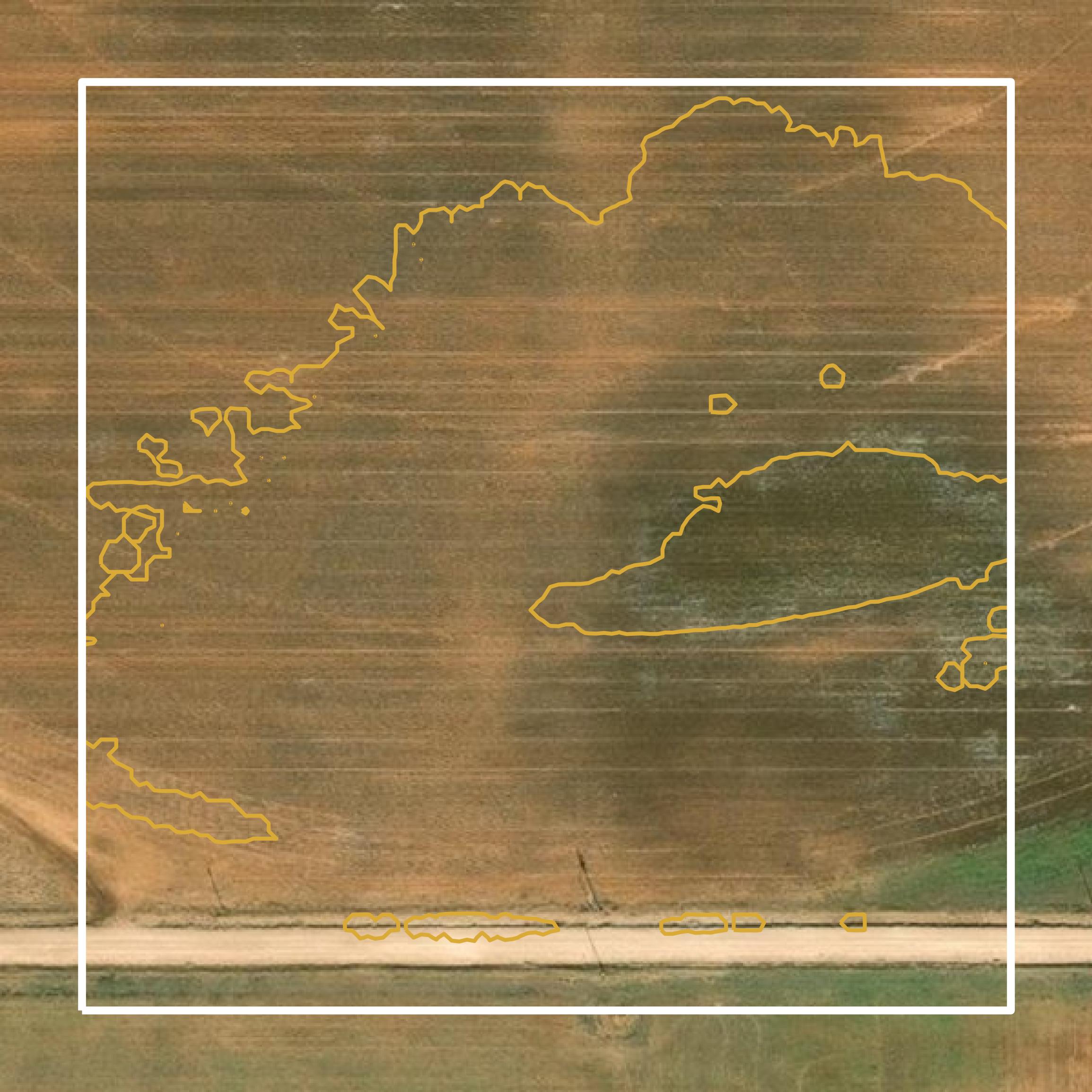 This image shows a contour map in Terry County created using GIS data in Equator.