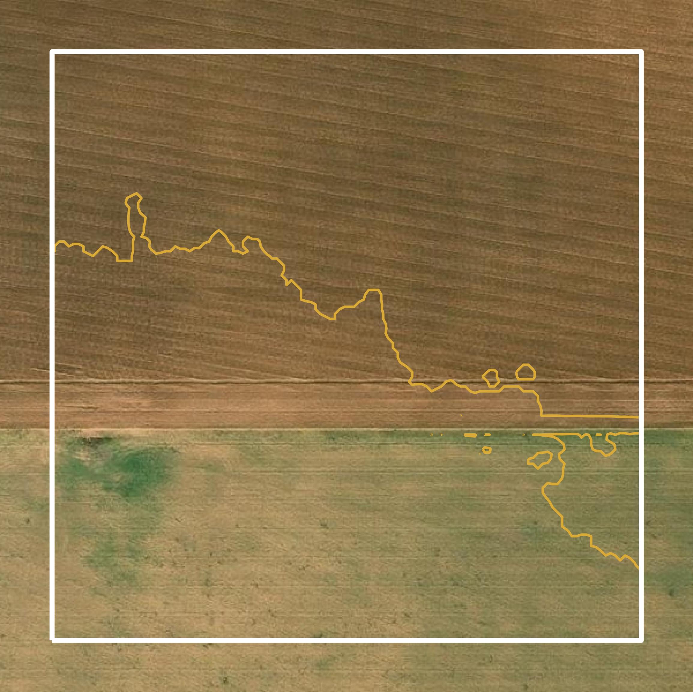 This image shows a contour map in Terry County created using GIS data in Equator.