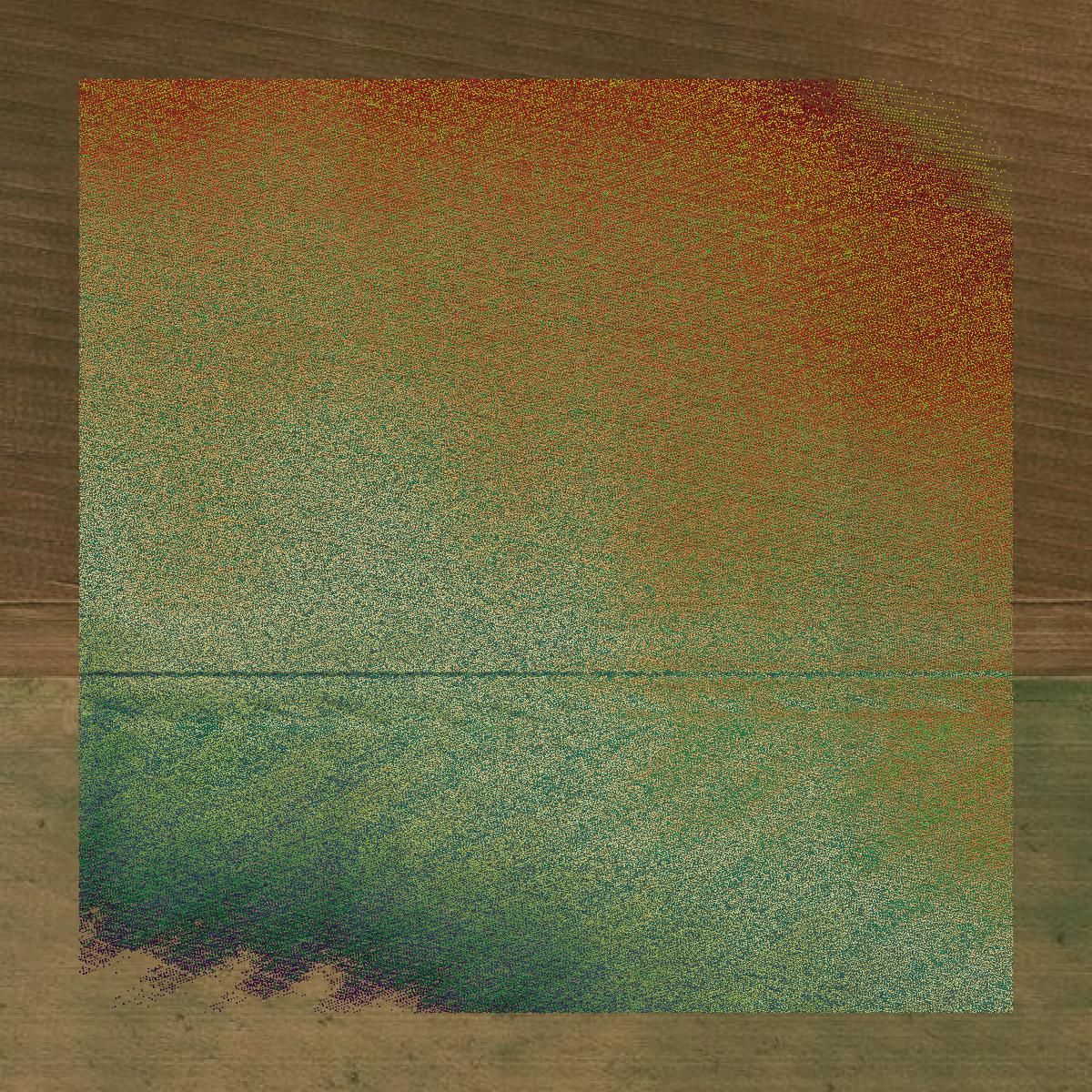 This image shows a LiDAR point cloud in Terry County created using GIS data in Equator.