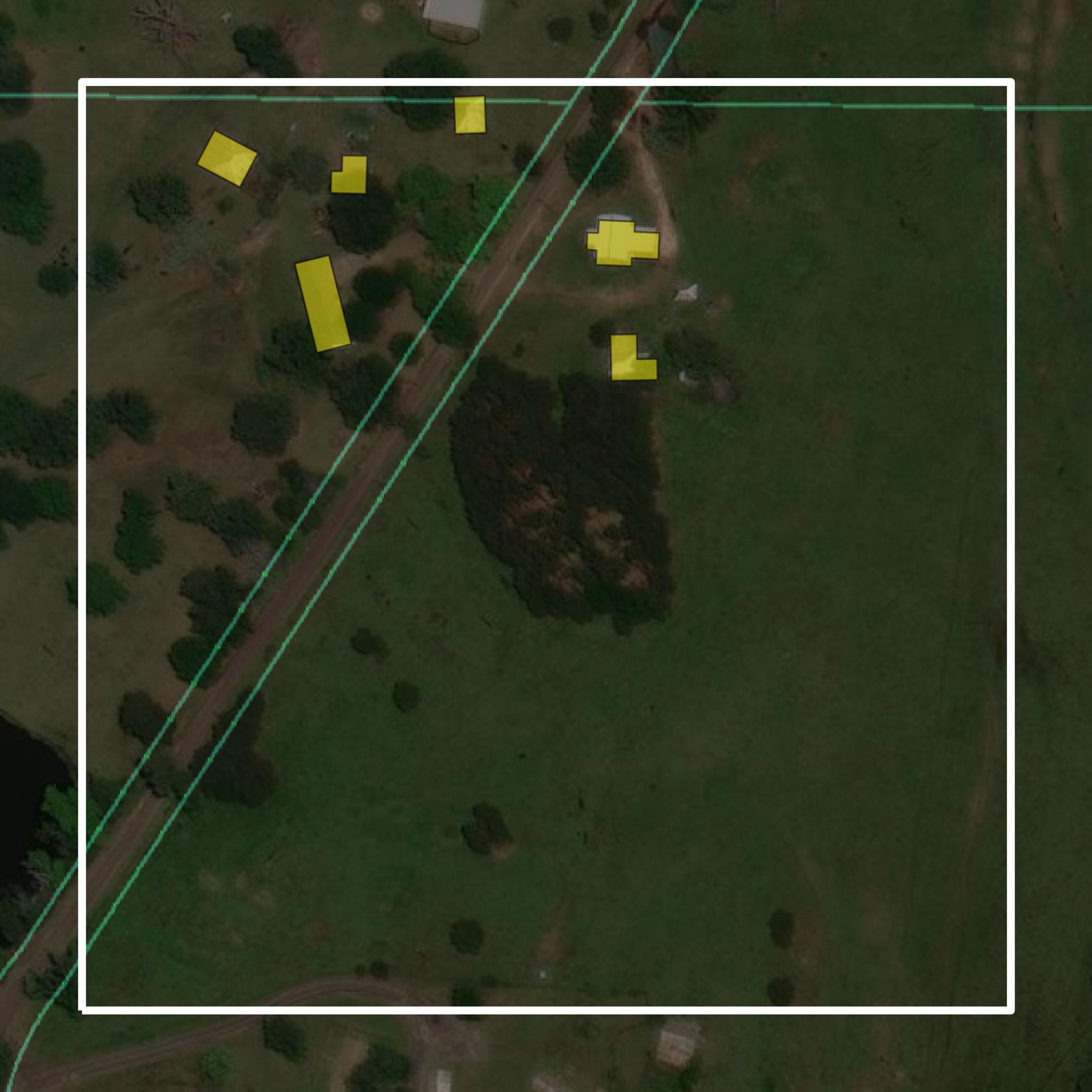 This image shows parcel and building data in Upshur County created using GIS data in Equator.
