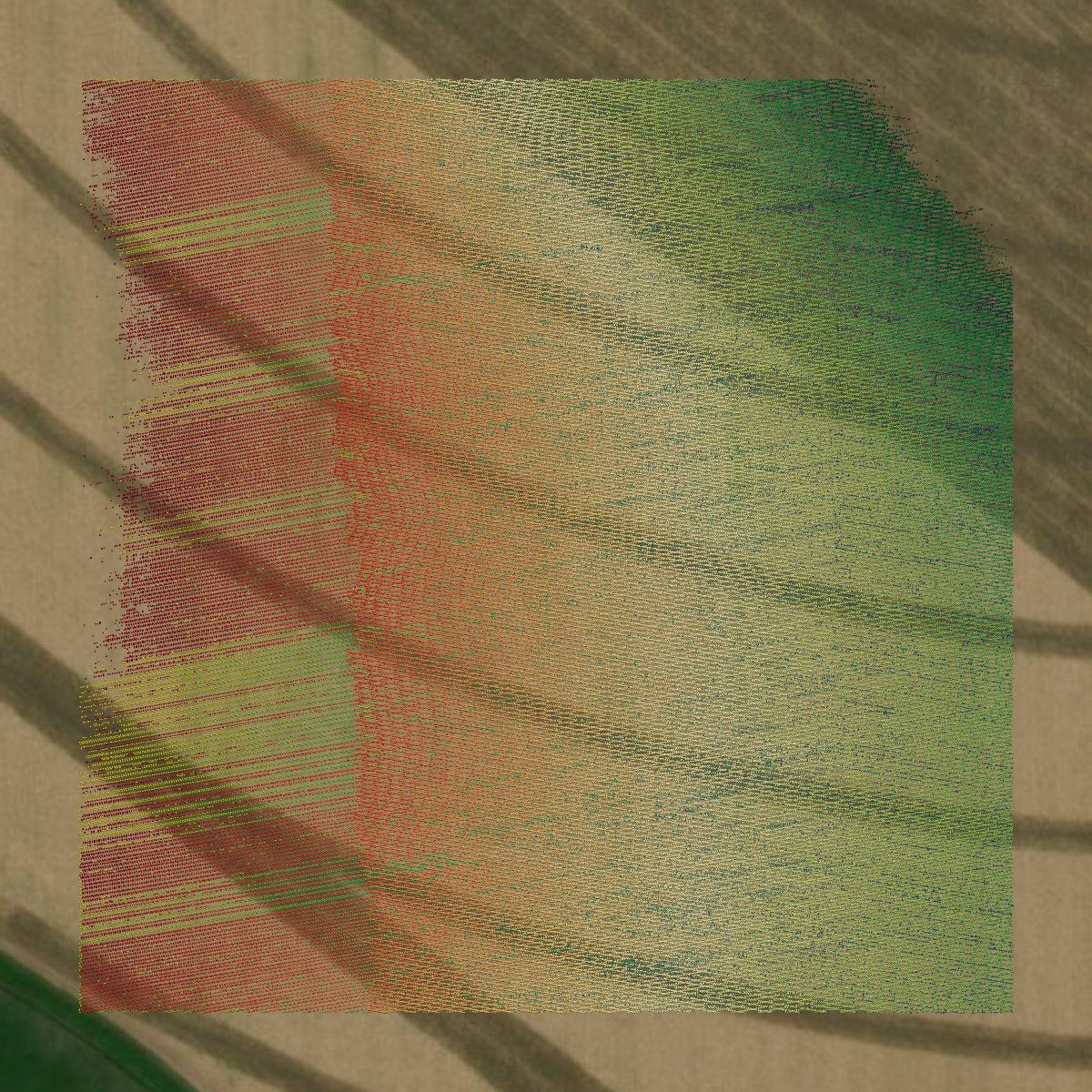 This image shows a LiDAR point cloud in Uvalde County created using GIS data in Equator.