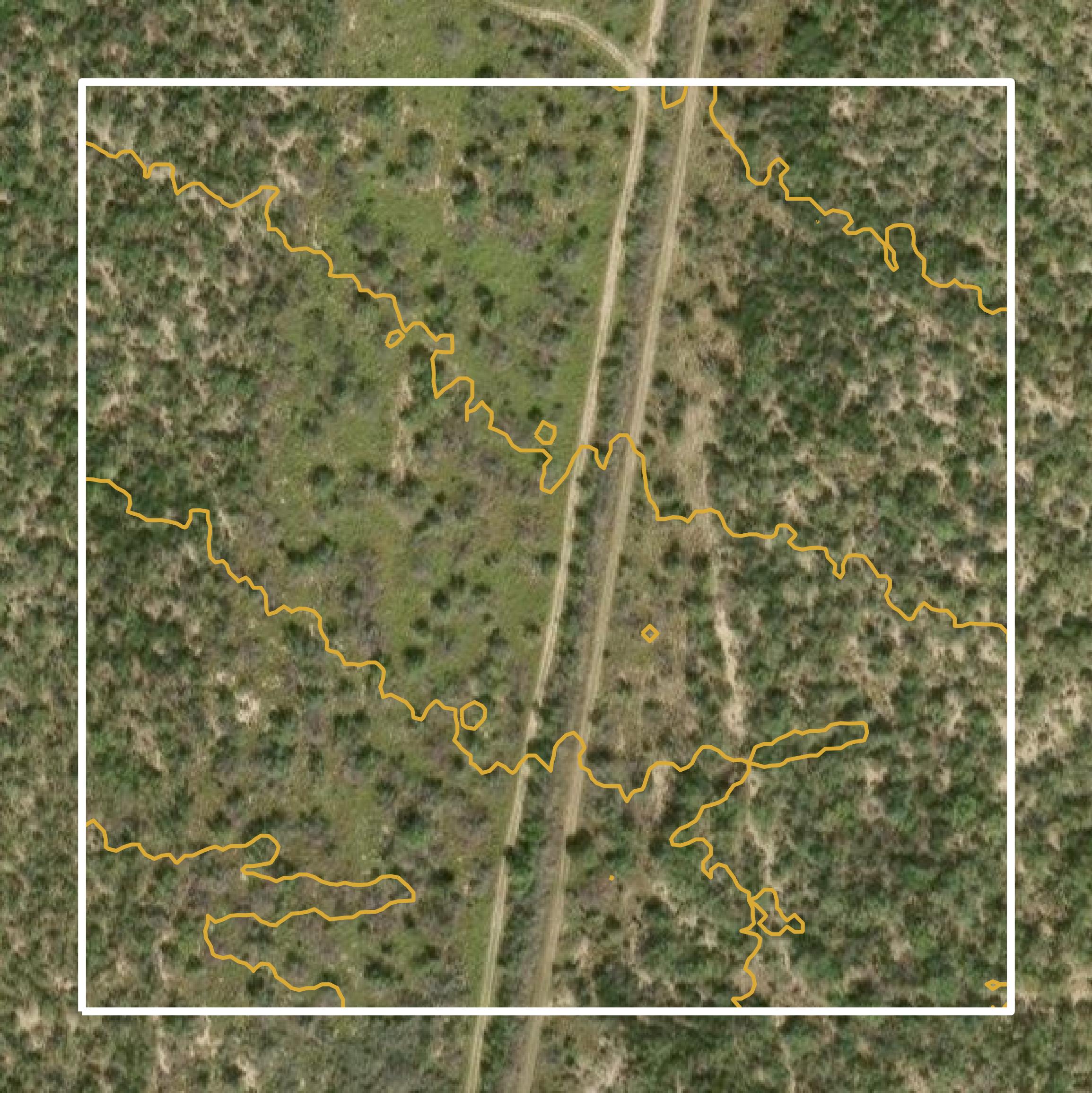 This image shows a contour map in Webb County created using GIS data in Equator.