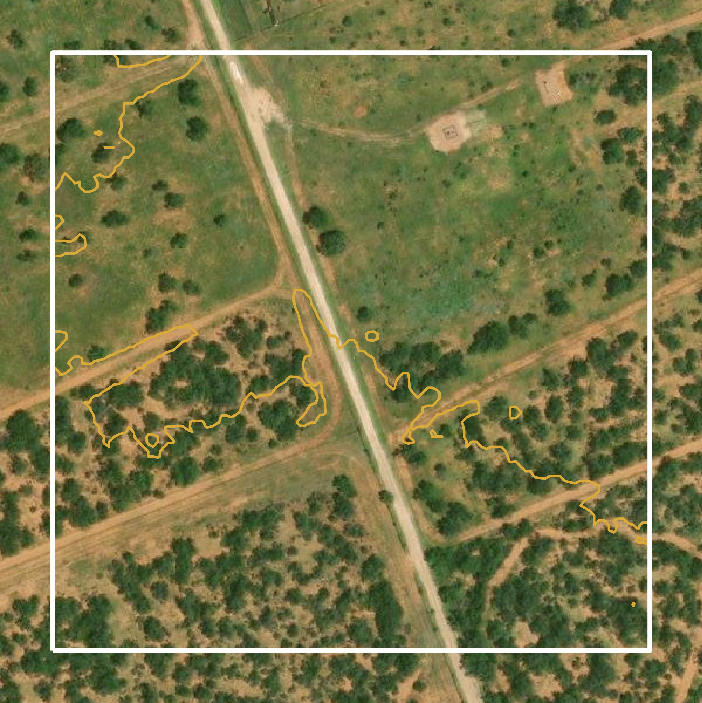 This image shows a contour map in Webb County created using GIS data in Equator.