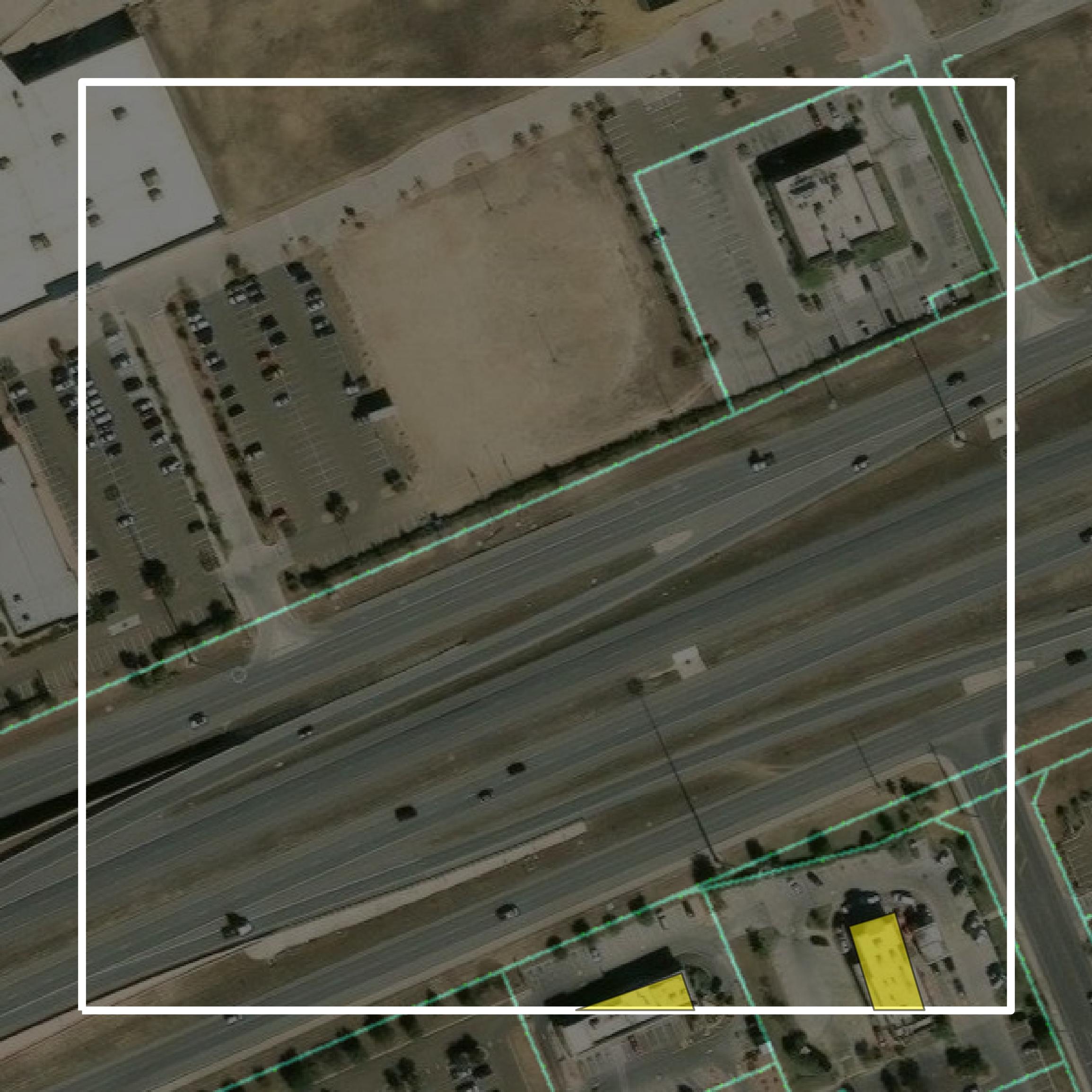 This image shows parcel and building data in Webb County created using GIS data in Equator.