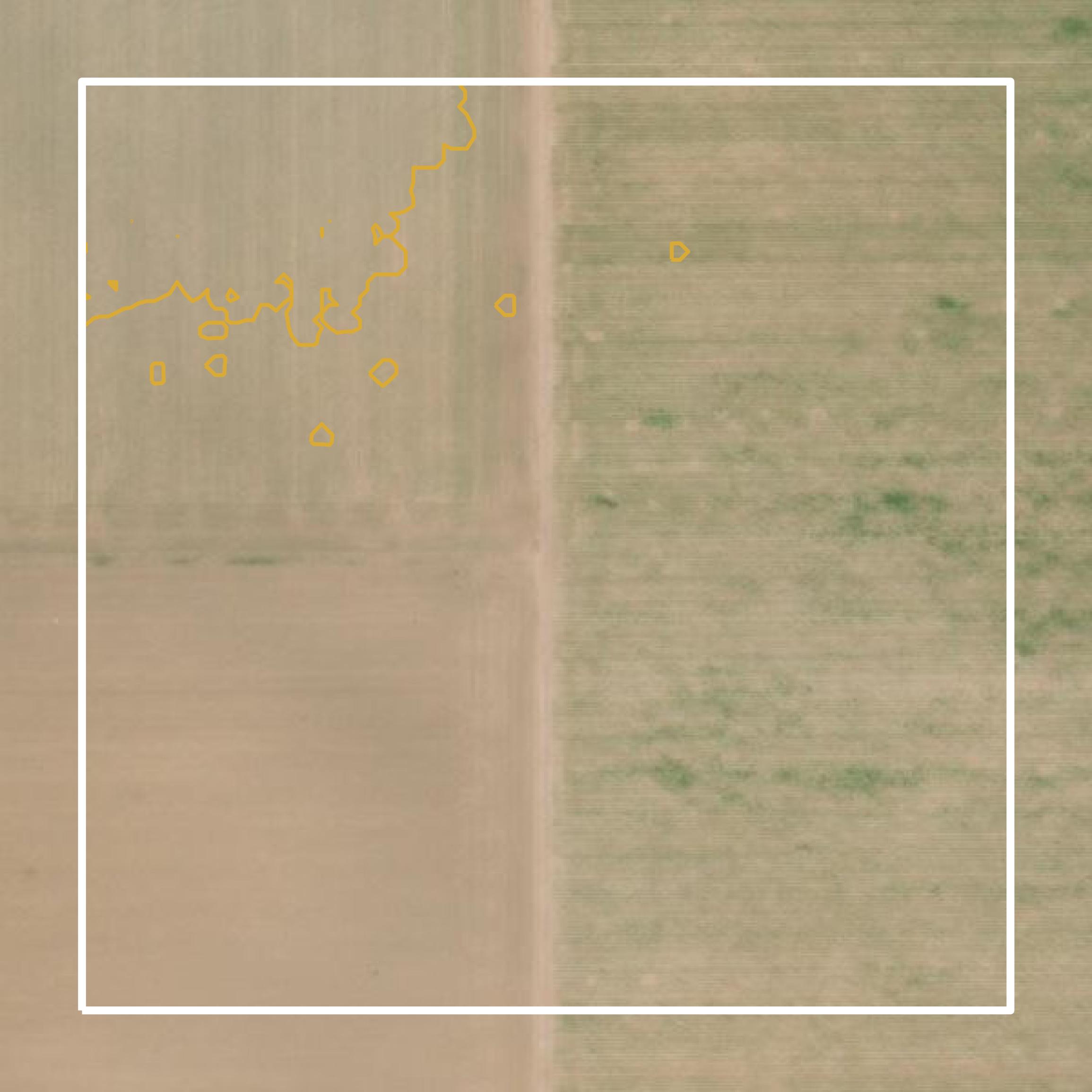 This image shows a contour map in Willacy County created using GIS data in Equator.