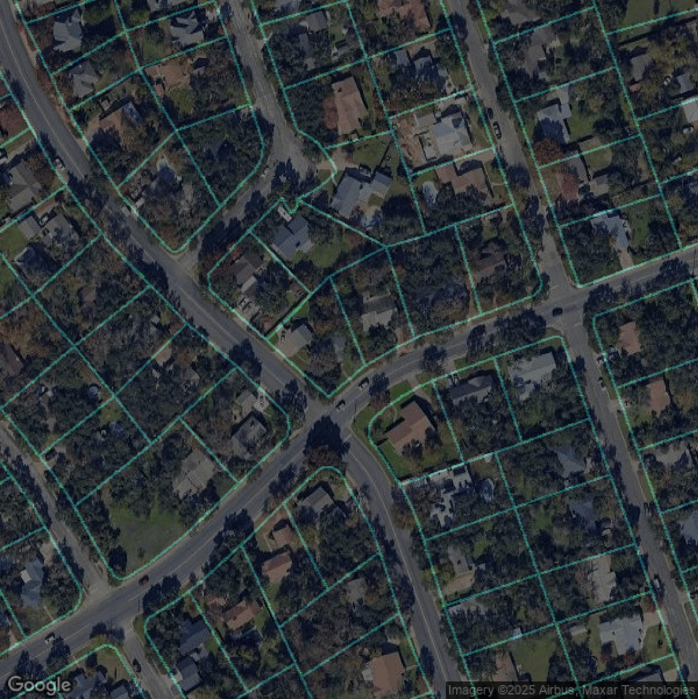 This image shows parcel data in Williamson County created using GIS data in Equator.