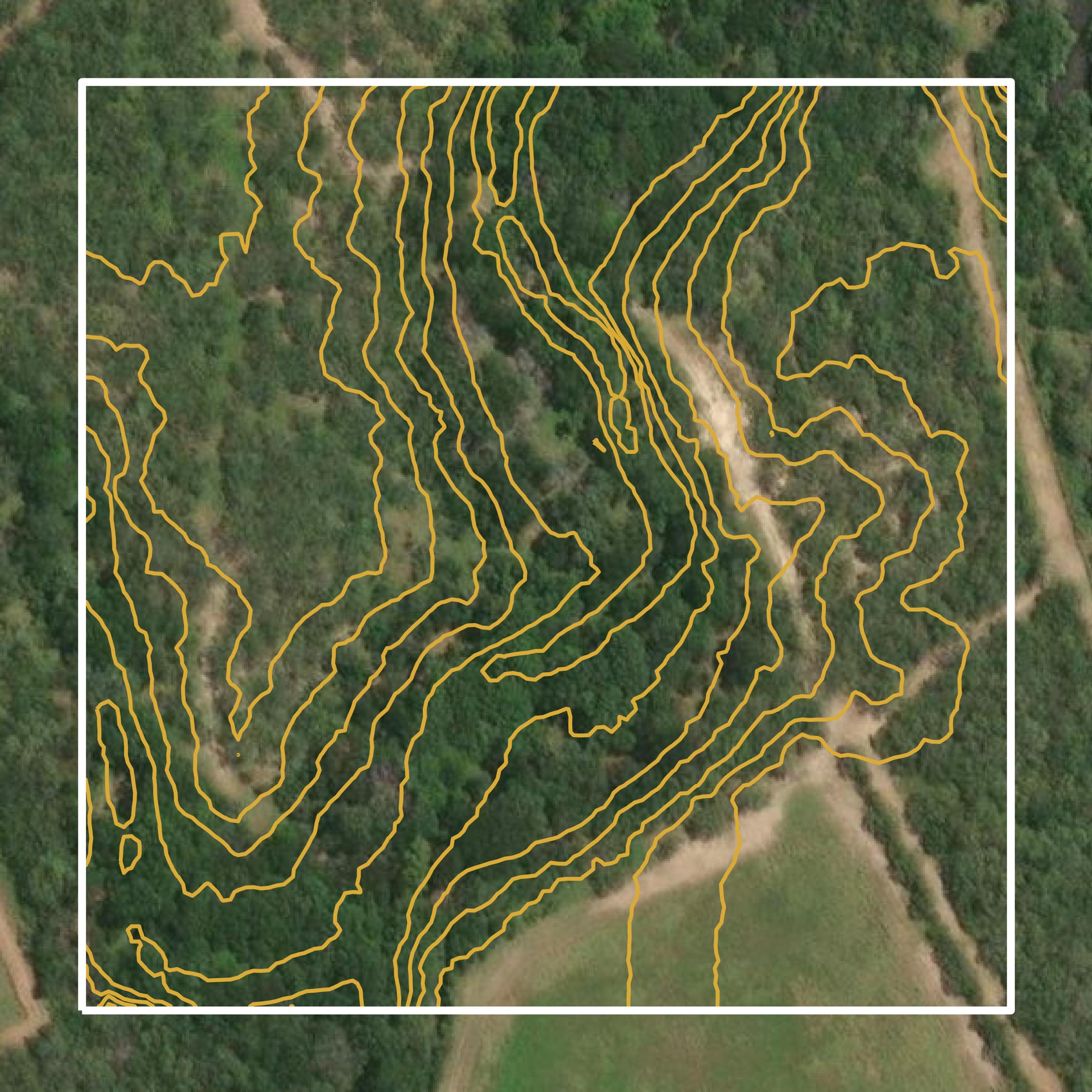 This image shows a contour map in Wilson County created using GIS data in Equator.