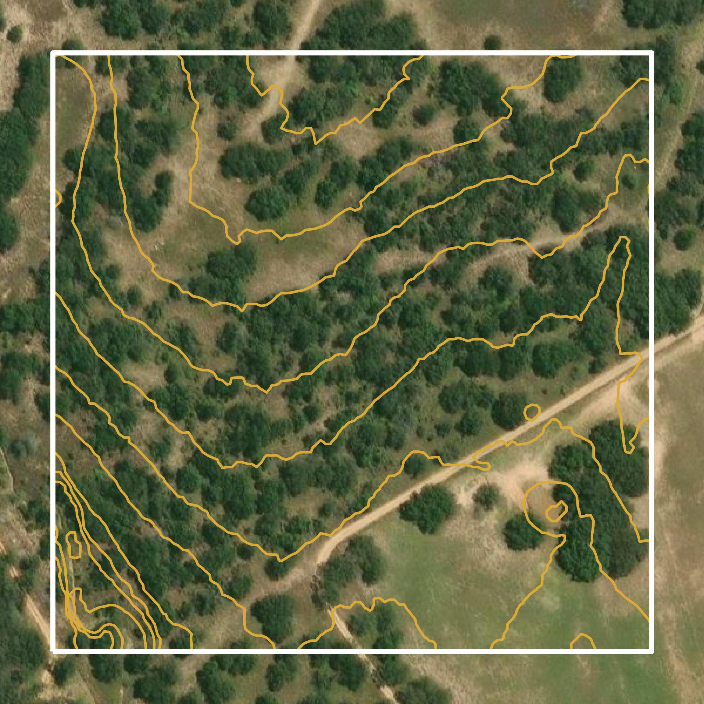 This image shows a contour map in Wilson County created using GIS data in Equator.