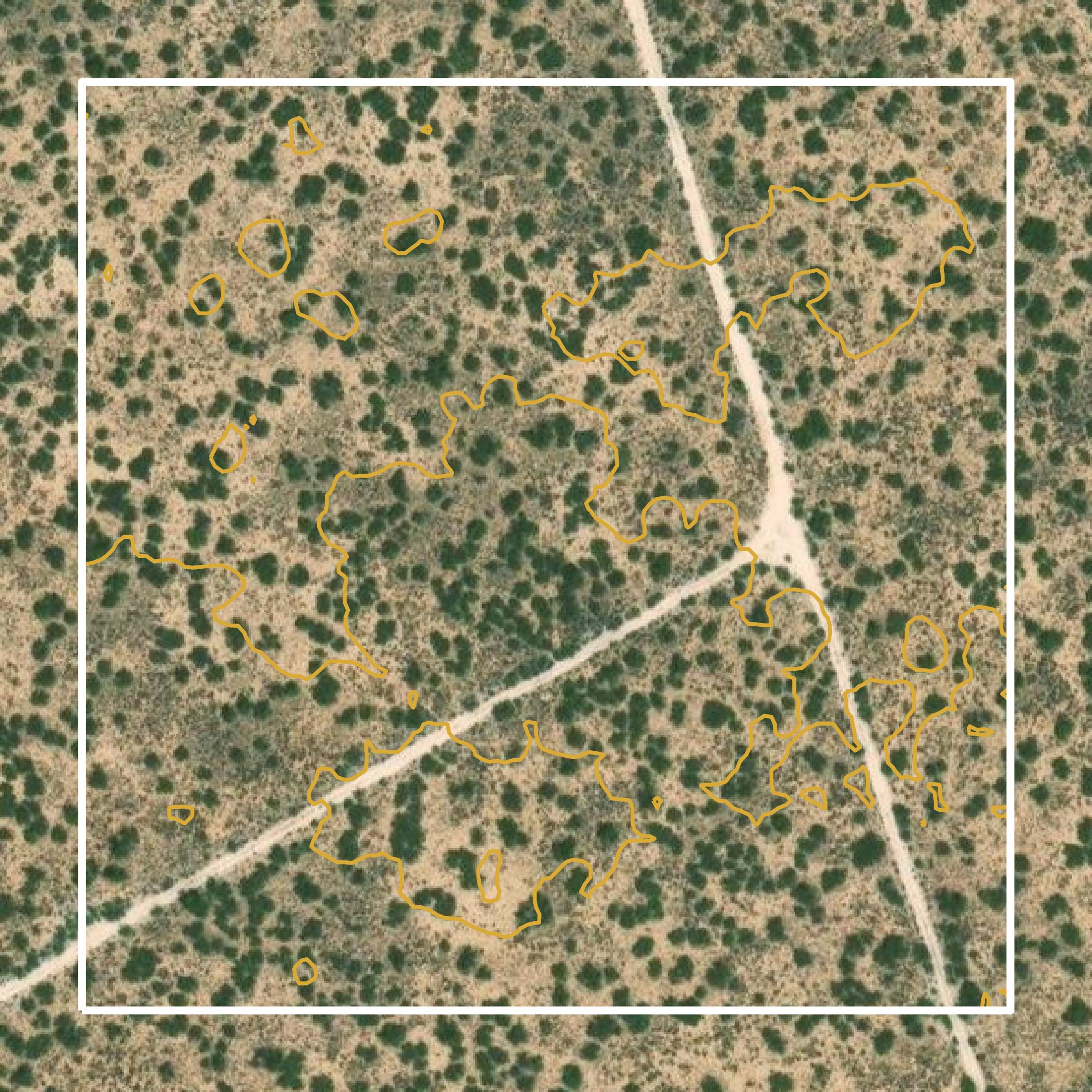 This image shows a contour map in Winkler County created using GIS data in Equator.