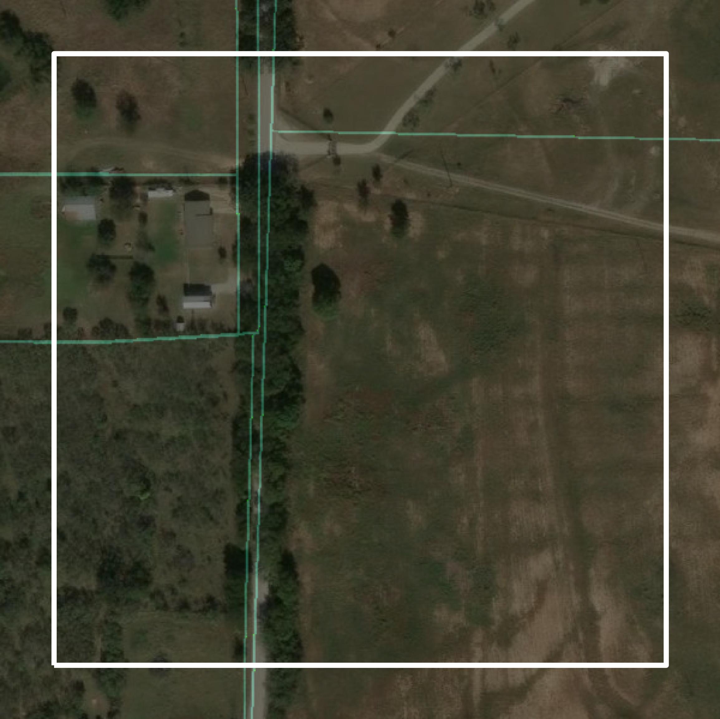 This image shows parcel and building data in Wise County created using GIS data in Equator.