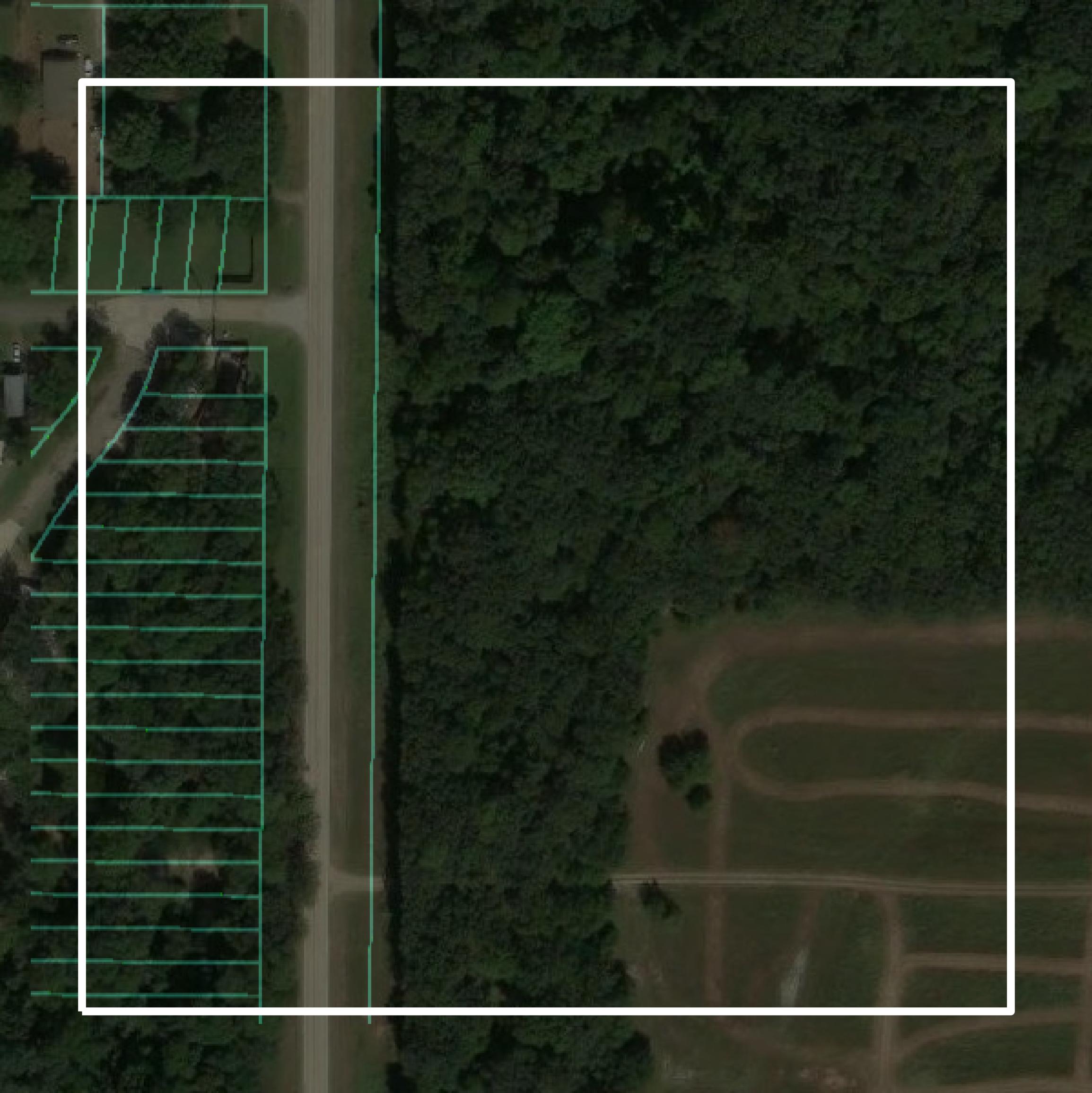 This image shows parcel and building data in Wood County created using GIS data in Equator.