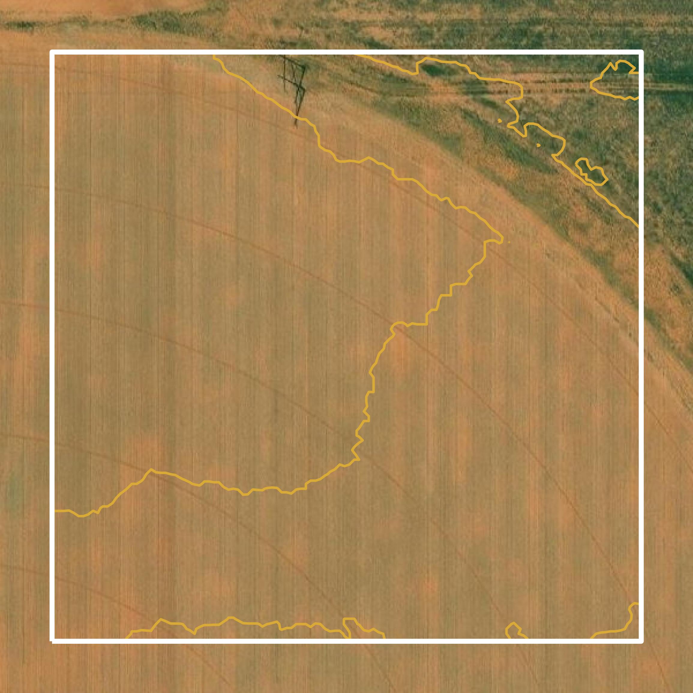 This image shows a contour map in Yoakum County created using GIS data in Equator.