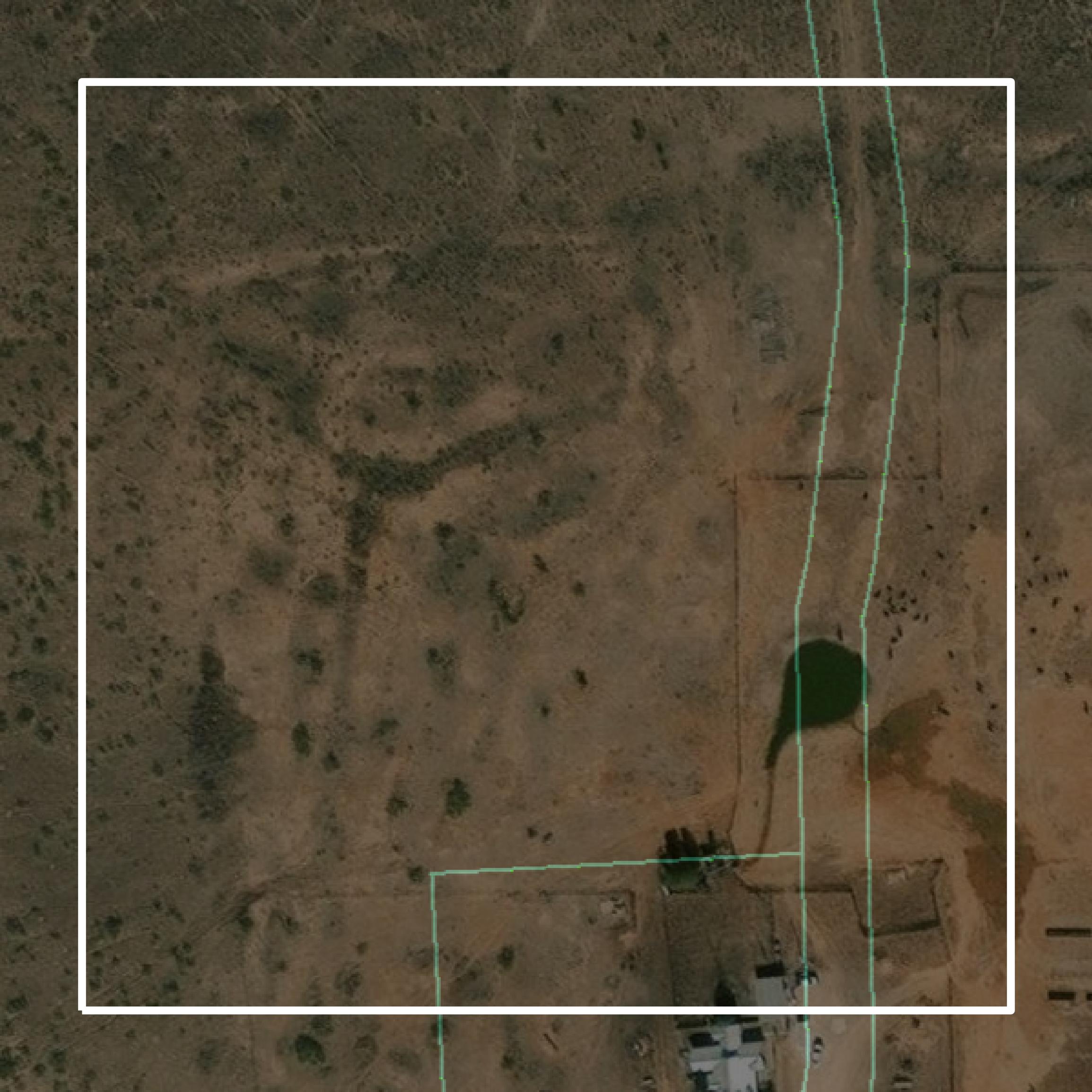 This image shows parcel and building data in Yoakum County created using GIS data in Equator.