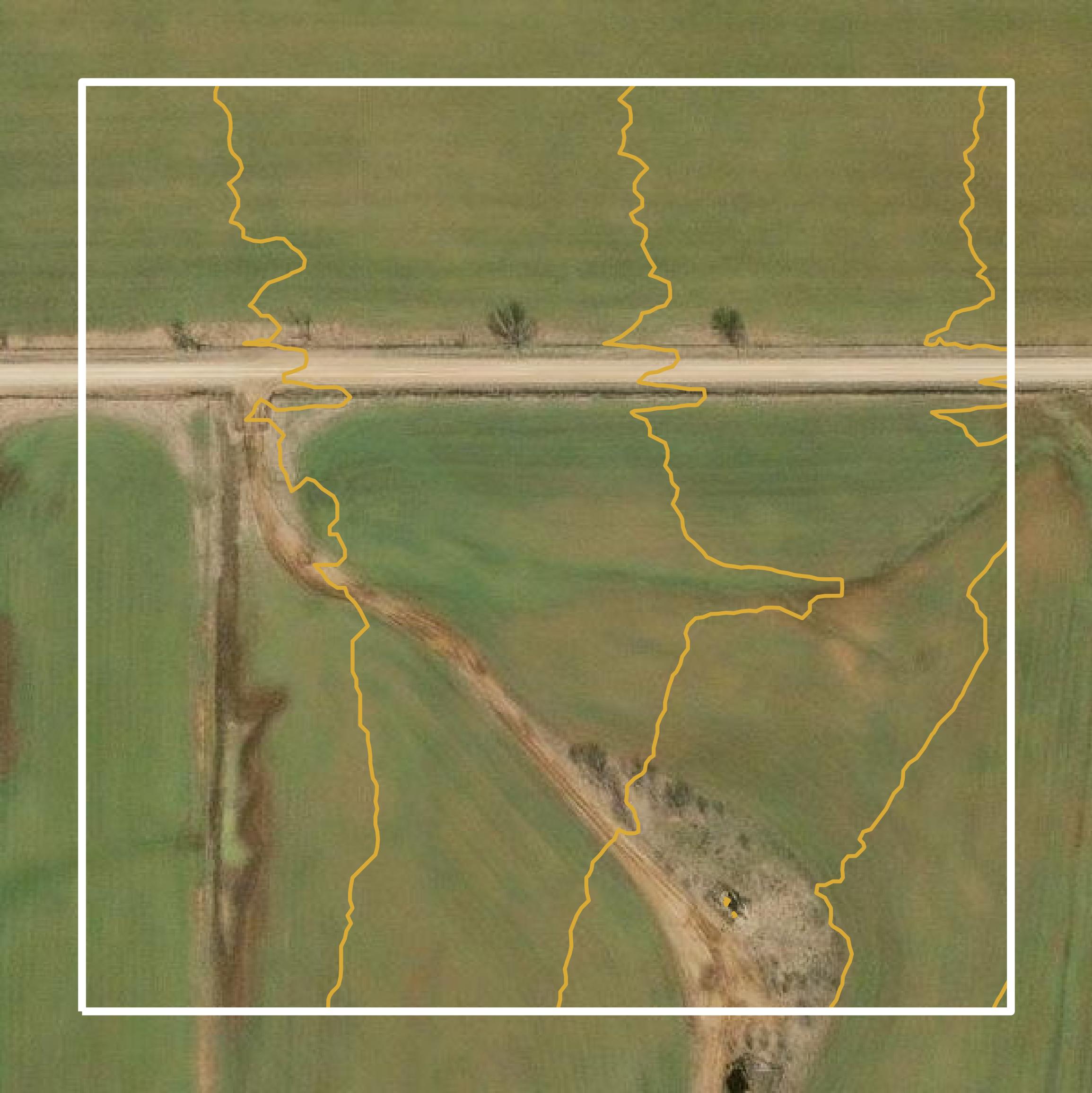 This image shows a contour map in Young County created using GIS data in Equator.