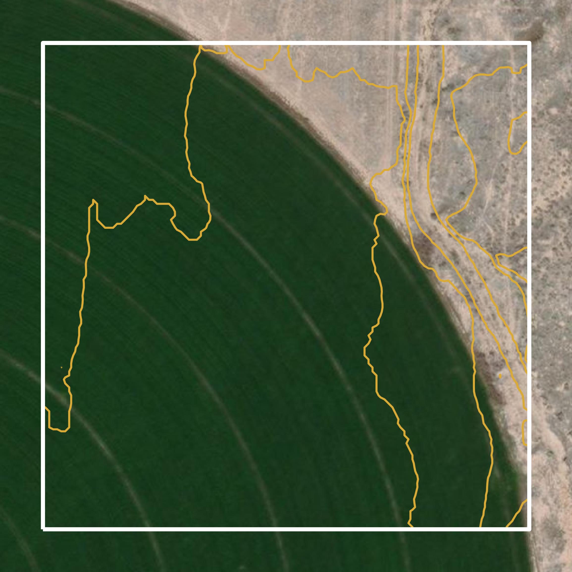 This image shows a contour map in Beaver County created using GIS data in Equator.