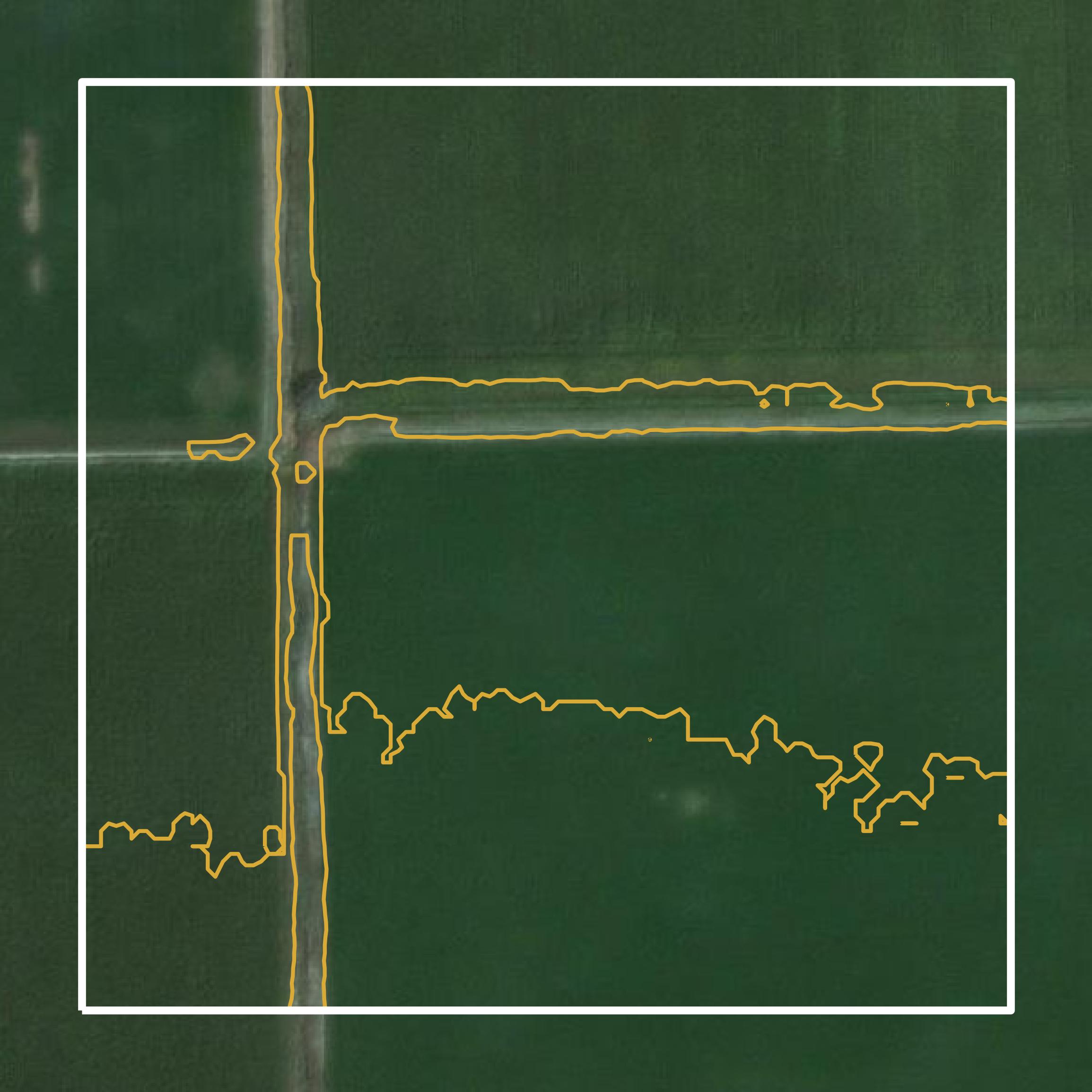 This image shows a contour map in Box Elder County created using GIS data in Equator.