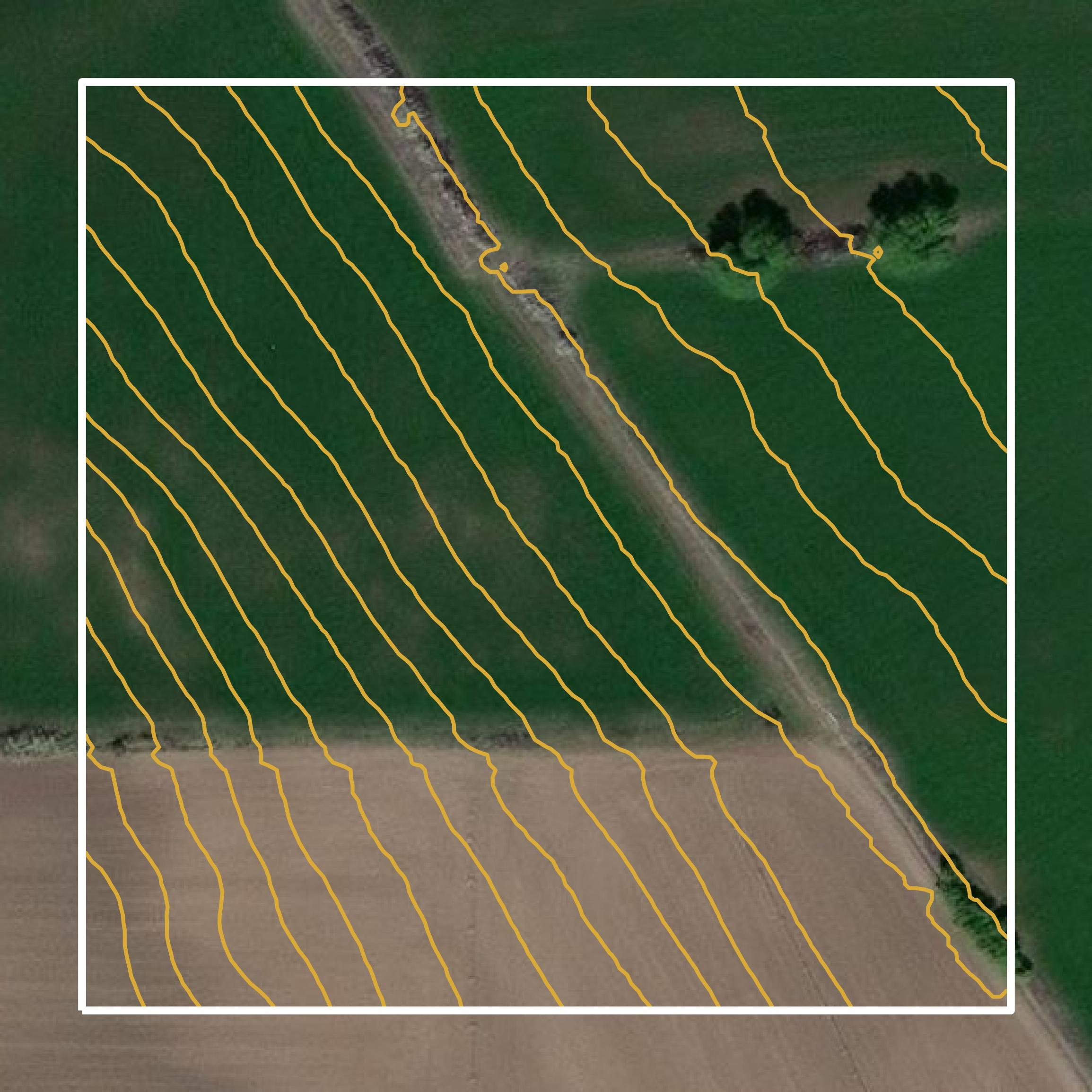 This image shows a contour map in Cache County created using GIS data in Equator.