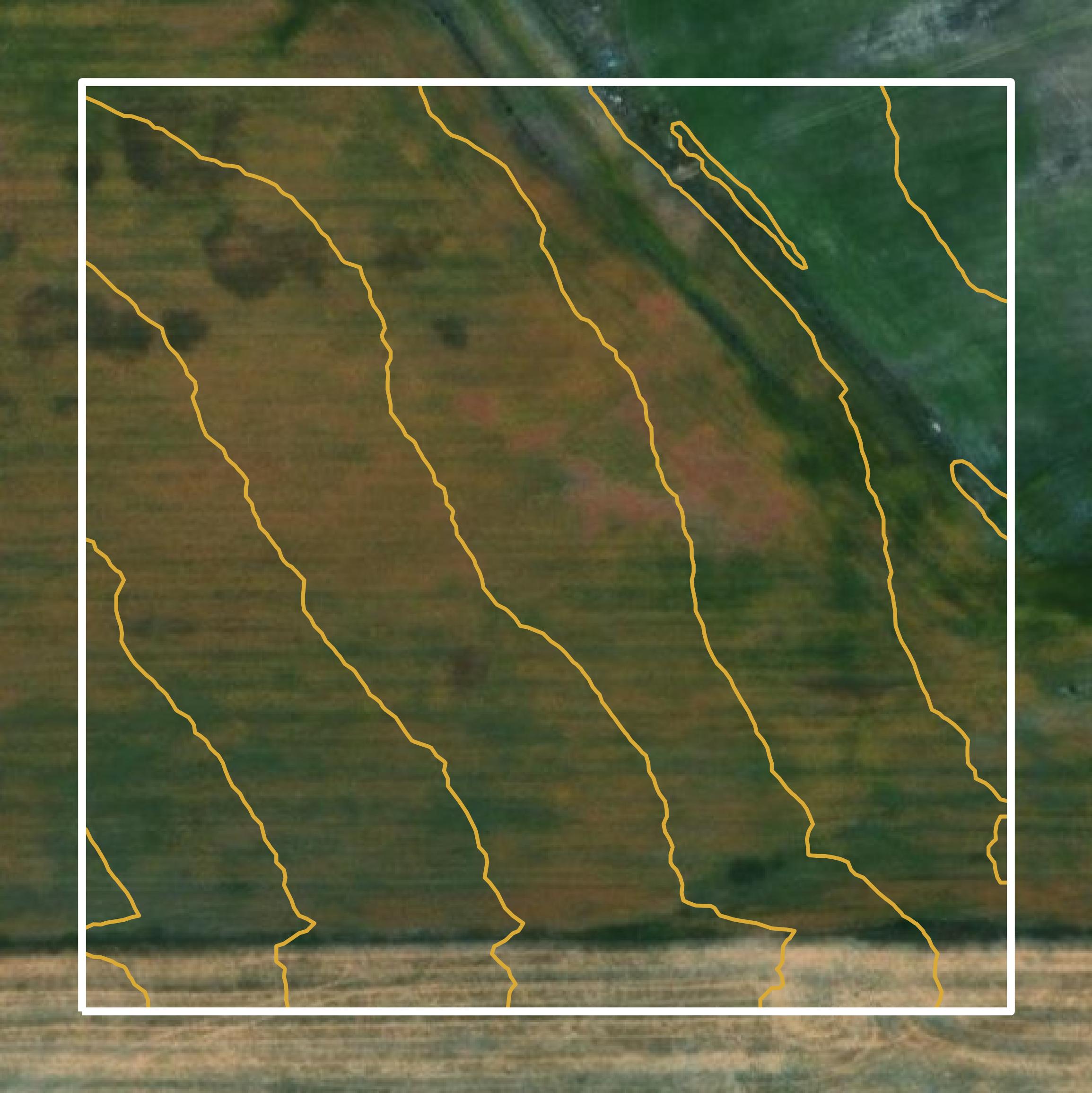 This image shows a contour map in Cache County created using GIS data in Equator.