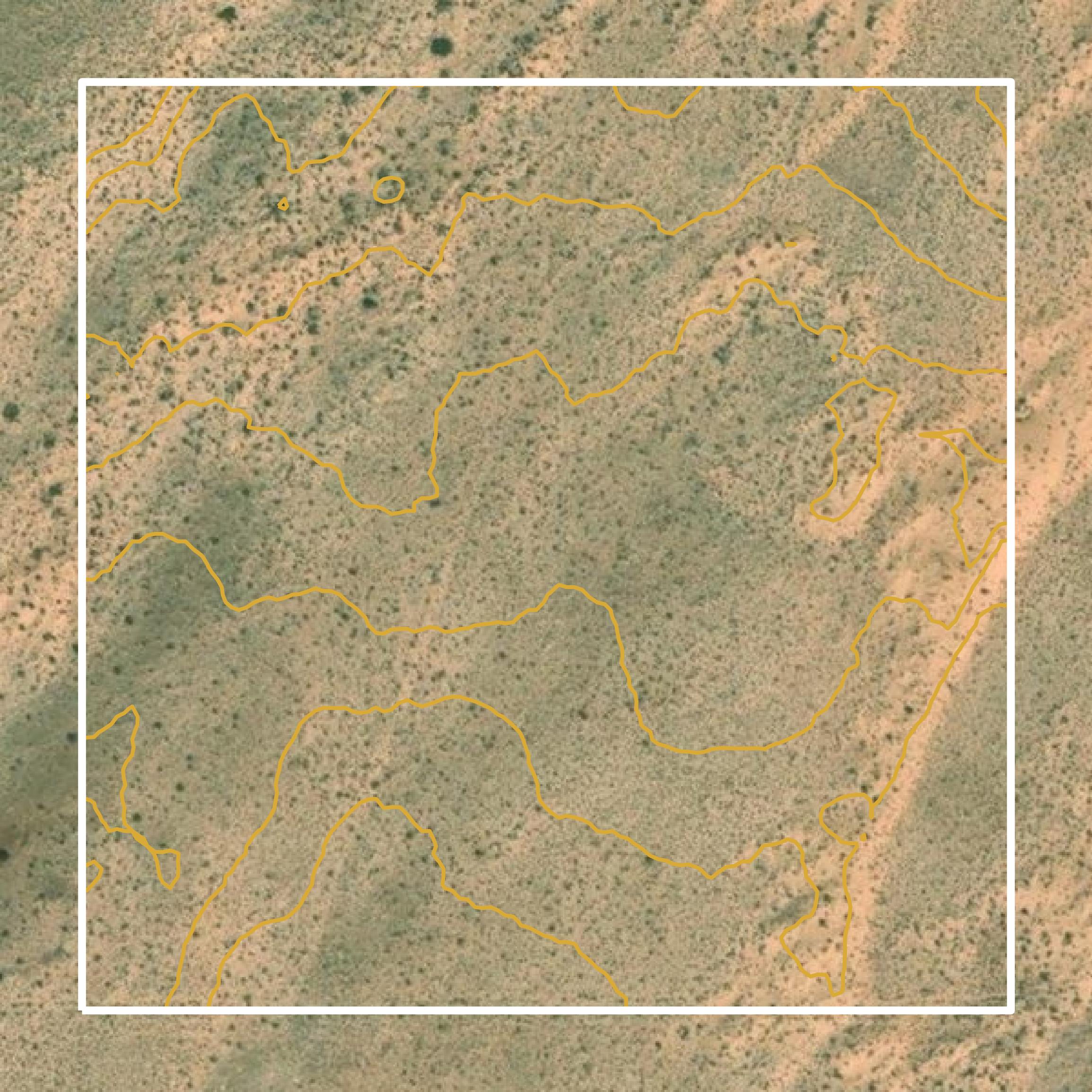 This image shows a contour map in Emery County created using GIS data in Equator.