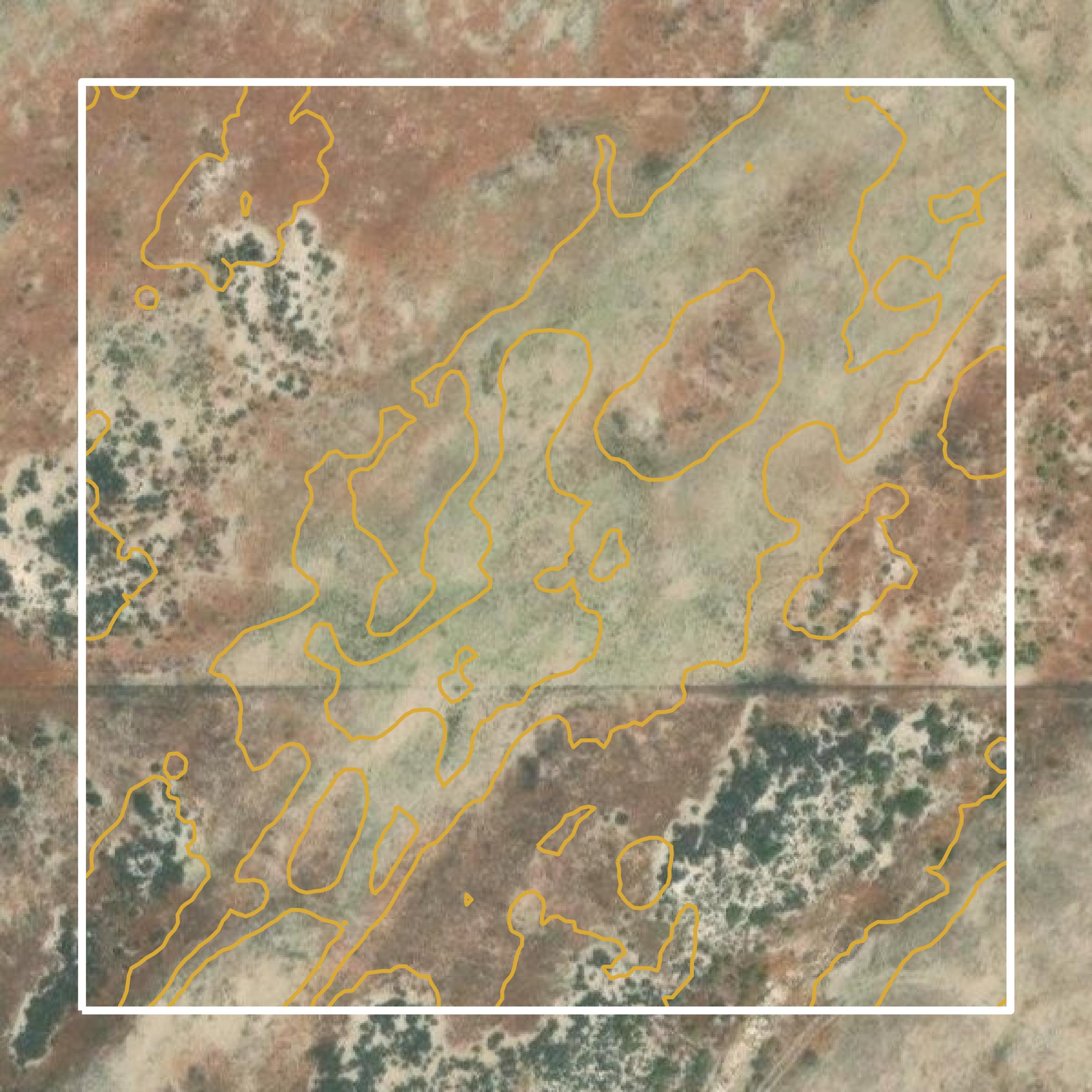 This image shows a contour map in Juab County created using GIS data in Equator.