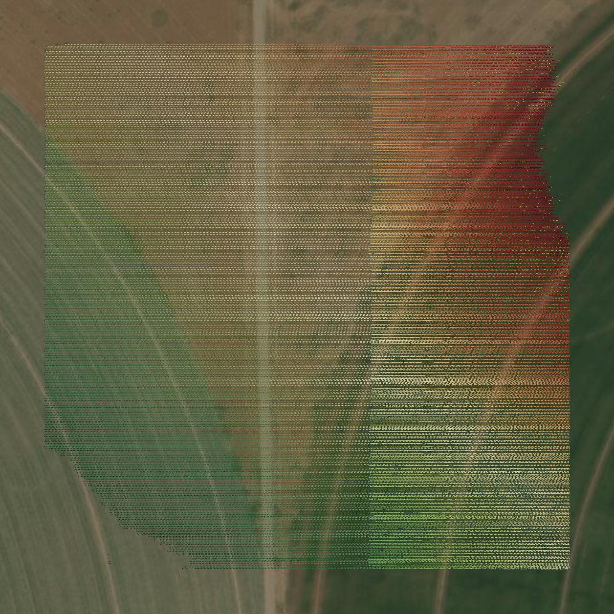 This image shows a LiDAR point cloud in Juab County created using GIS data in Equator.