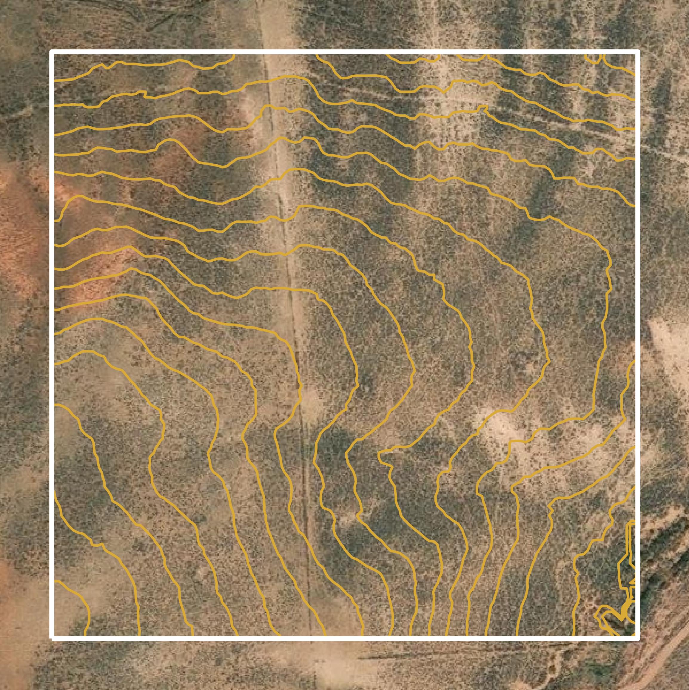 This image shows a contour map in Rich County created using GIS data in Equator.