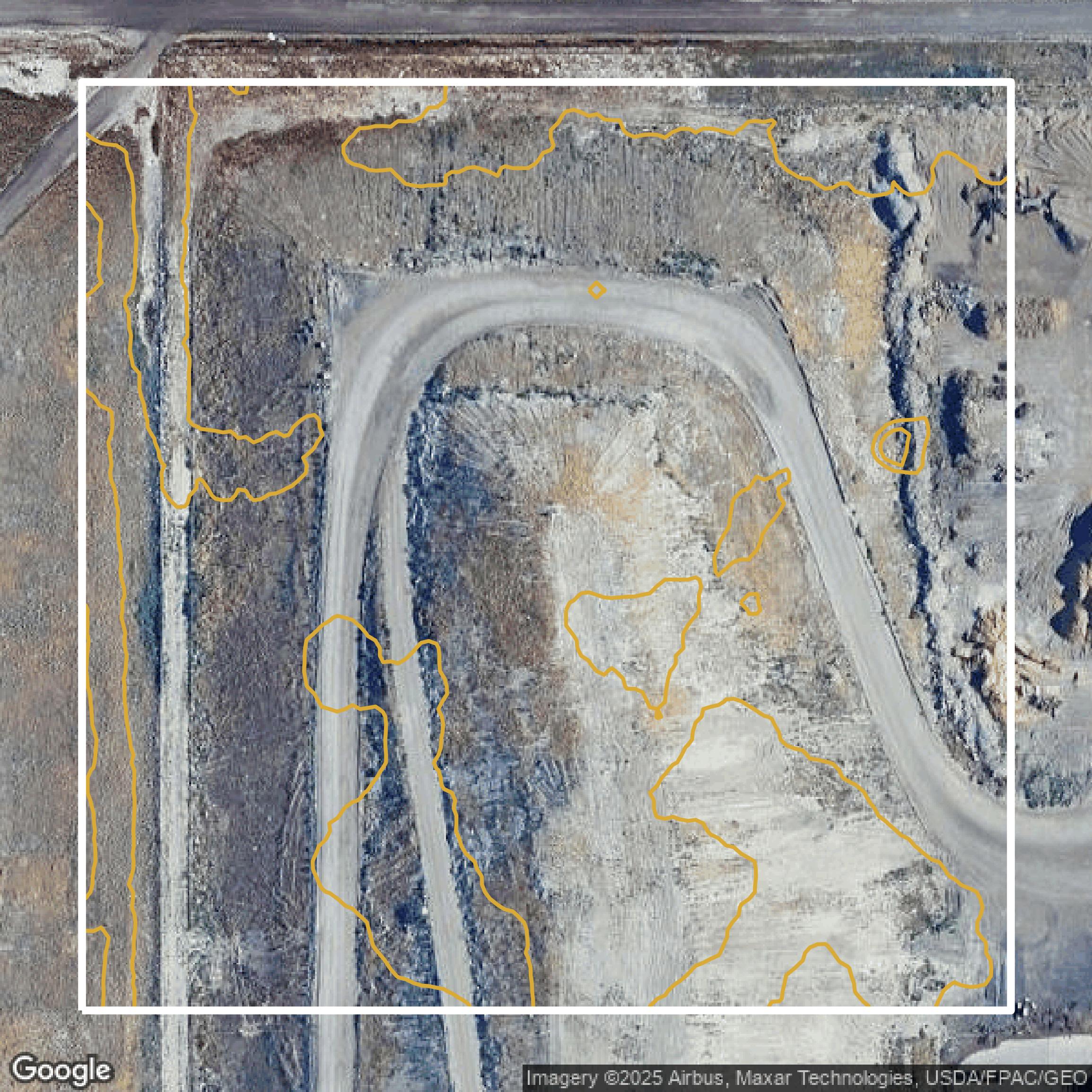 This image shows a contour map in Salt Lake County created using GIS data in Equator.