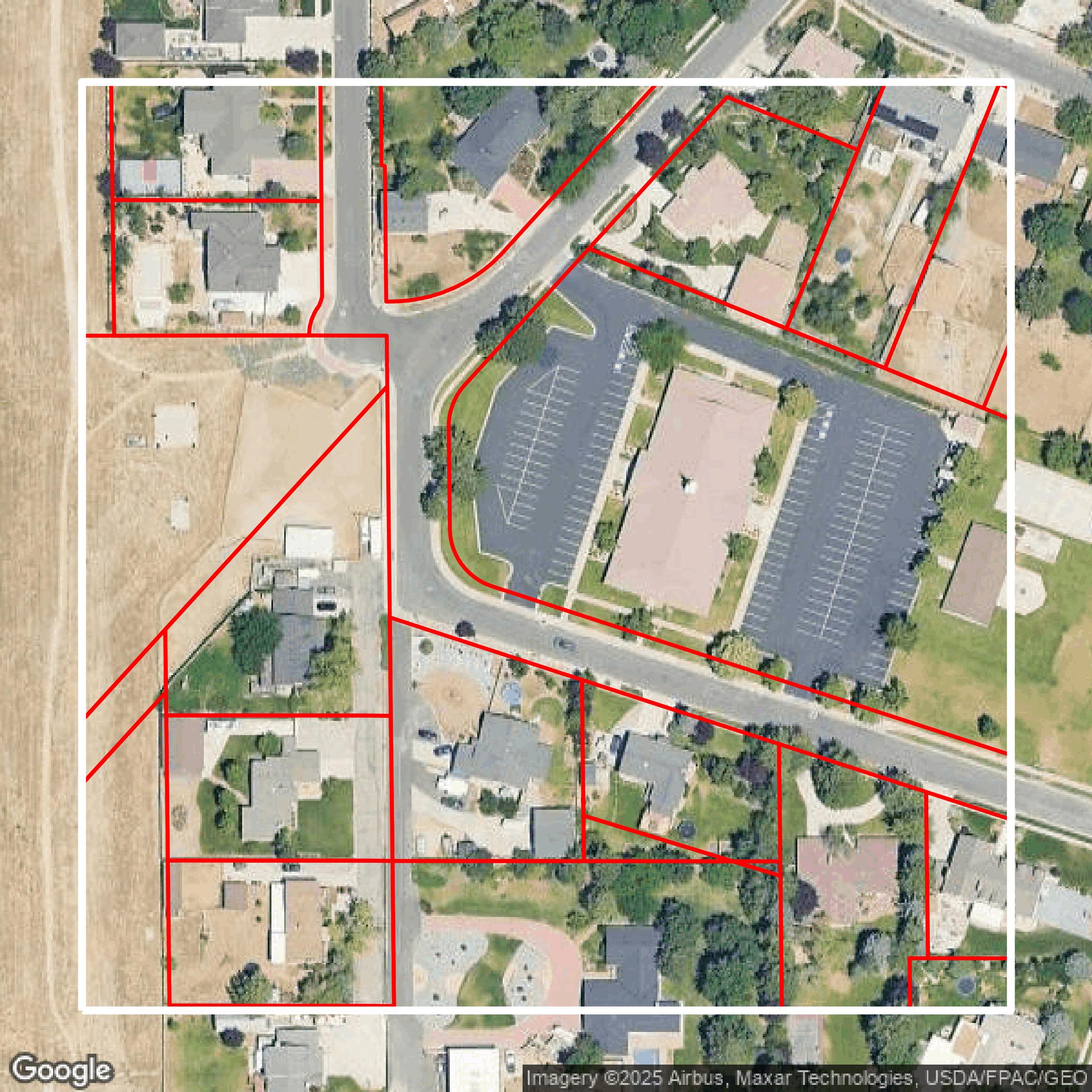 This image shows parcel data in Salt Lake County created using GIS data in Equator.
