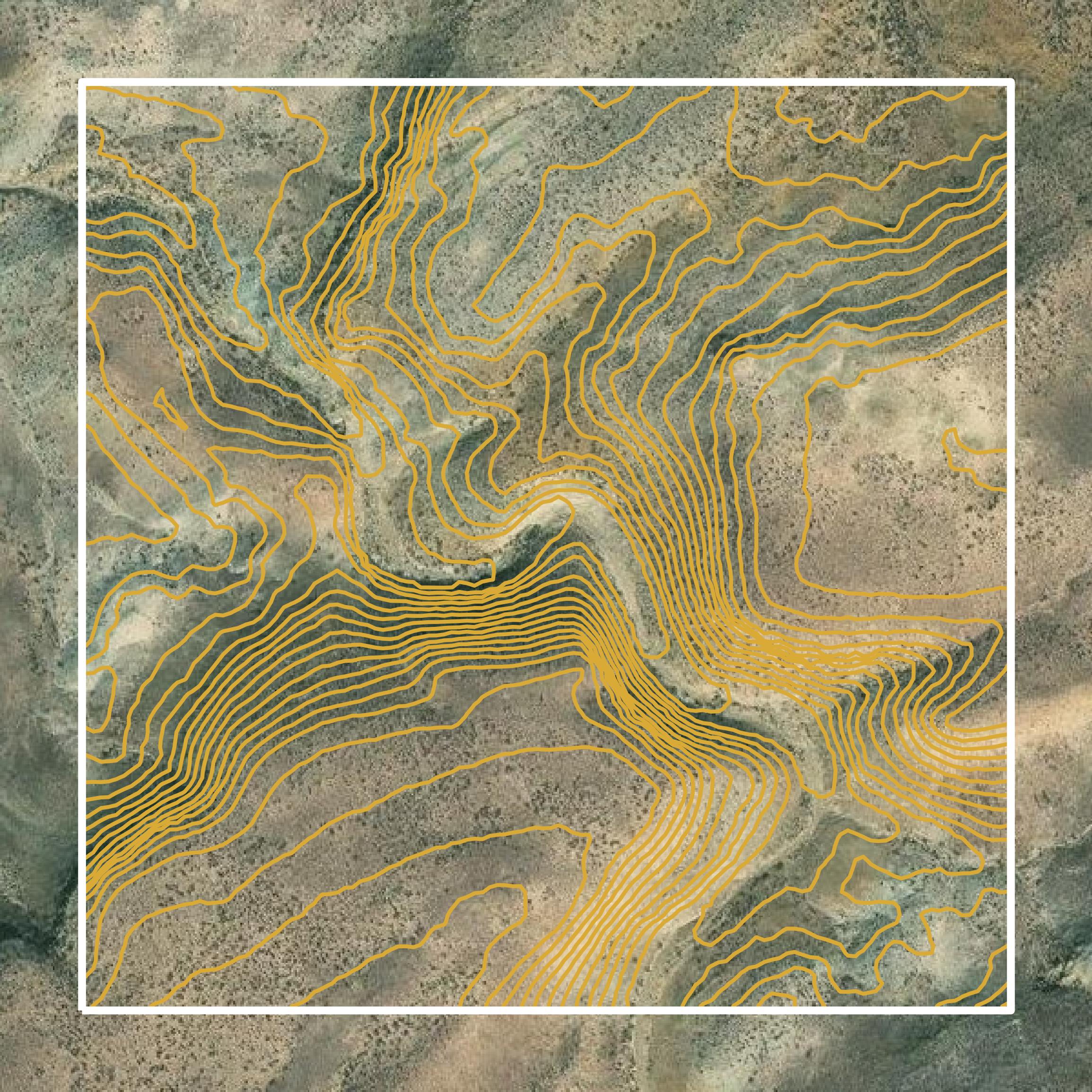 This image shows a contour map in Uintah County created using GIS data in Equator.
